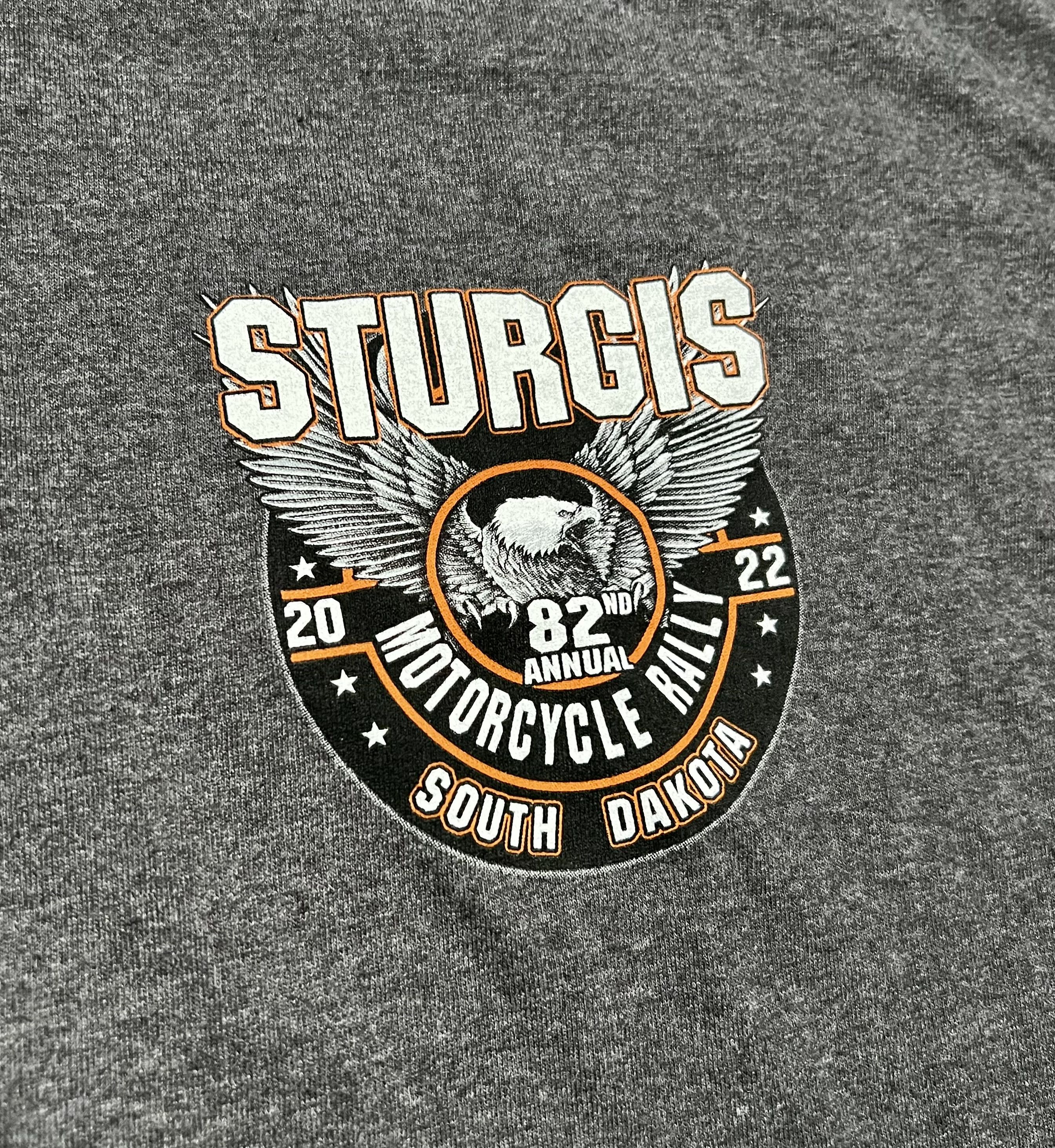 Hanes Sturgis Motorcycle Rally '22 South Dakota Graphic T-Shirt Size US XXL / EU 58 / 5 - 3 Thumbnail