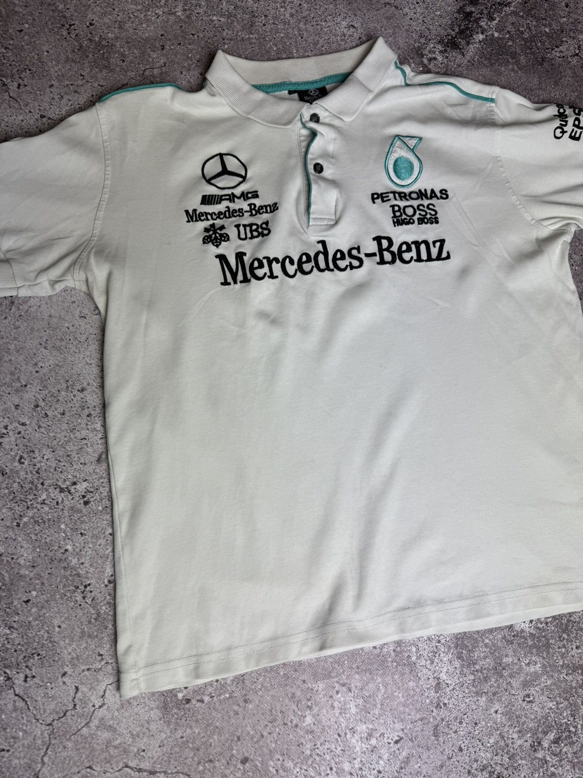 Mercedes-Benz × Vintage Mercedes Benz Hugo Boss Polo T Shirt Racing Size US XL / EU 56 / 4 - 7 Thumbnail