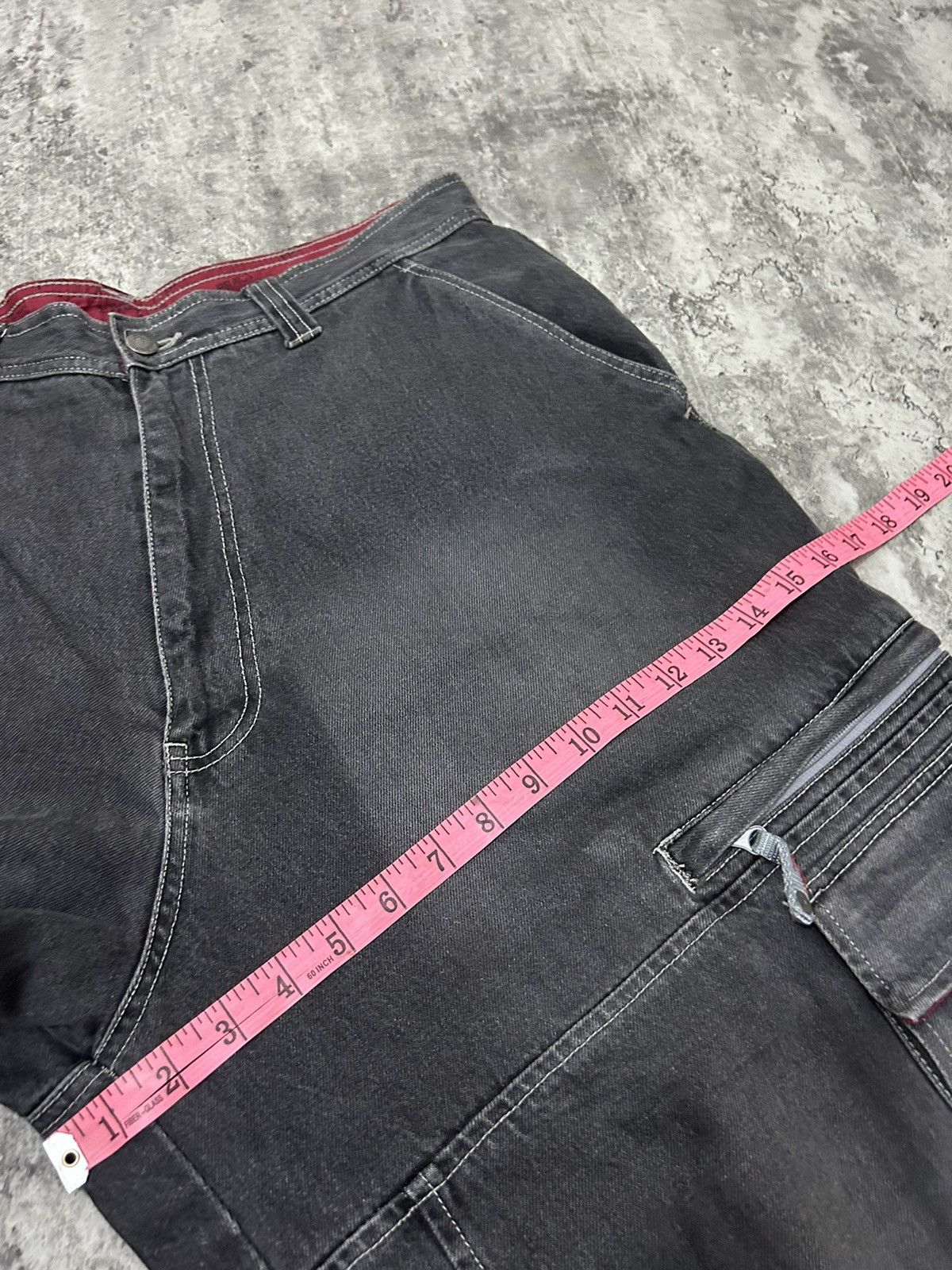 JNCO × Vintage Vintage Pract Denim Cargo Baggy Pants Size US 35 - 15 Thumbnail