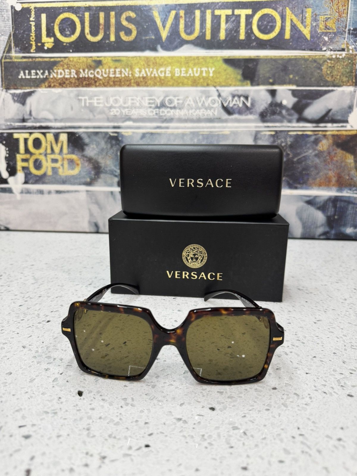 Versace Versace Havana Dark Brown Size ONE SIZE - 1 Thumbnail