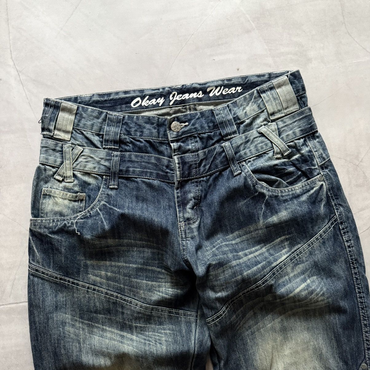 Hysteric Glamour Vintage Double Waist Faded Jeans Hysteric Glamour Vibe Y2K Size US 33 - 11 Thumbnail