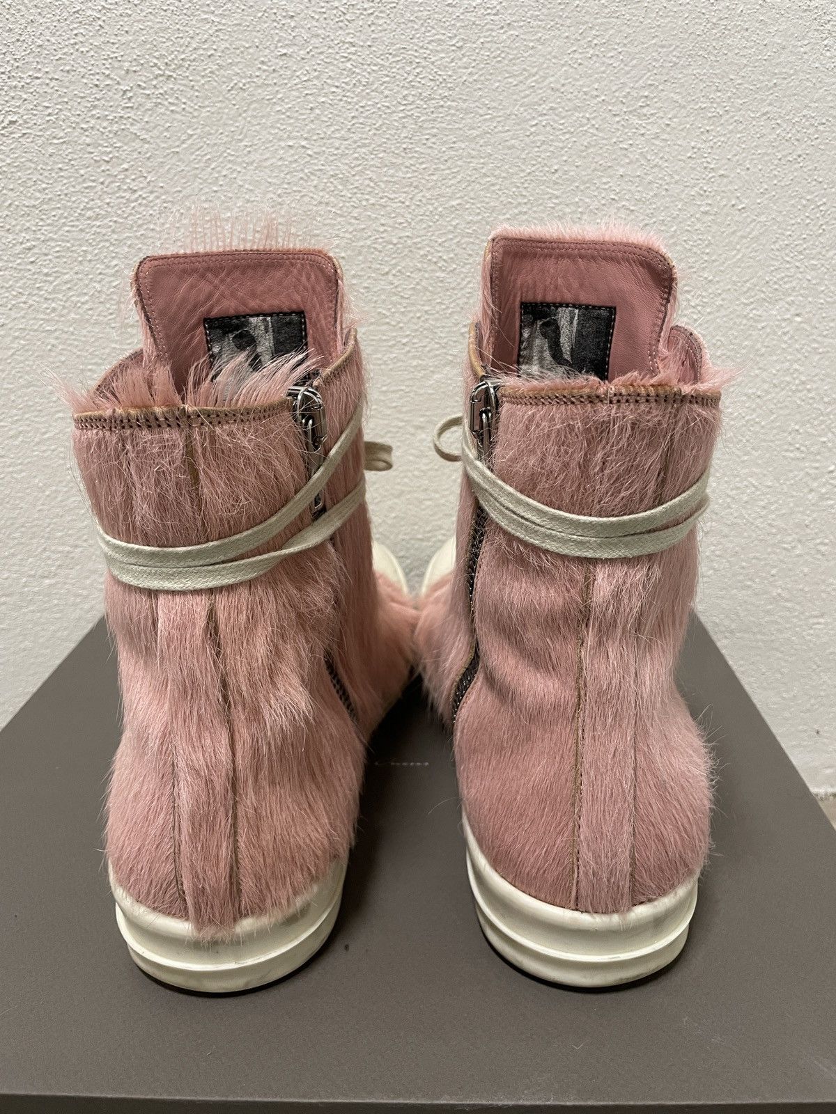 Pink pony hair Rick Owens mainline Ramones. Size 43. FW22