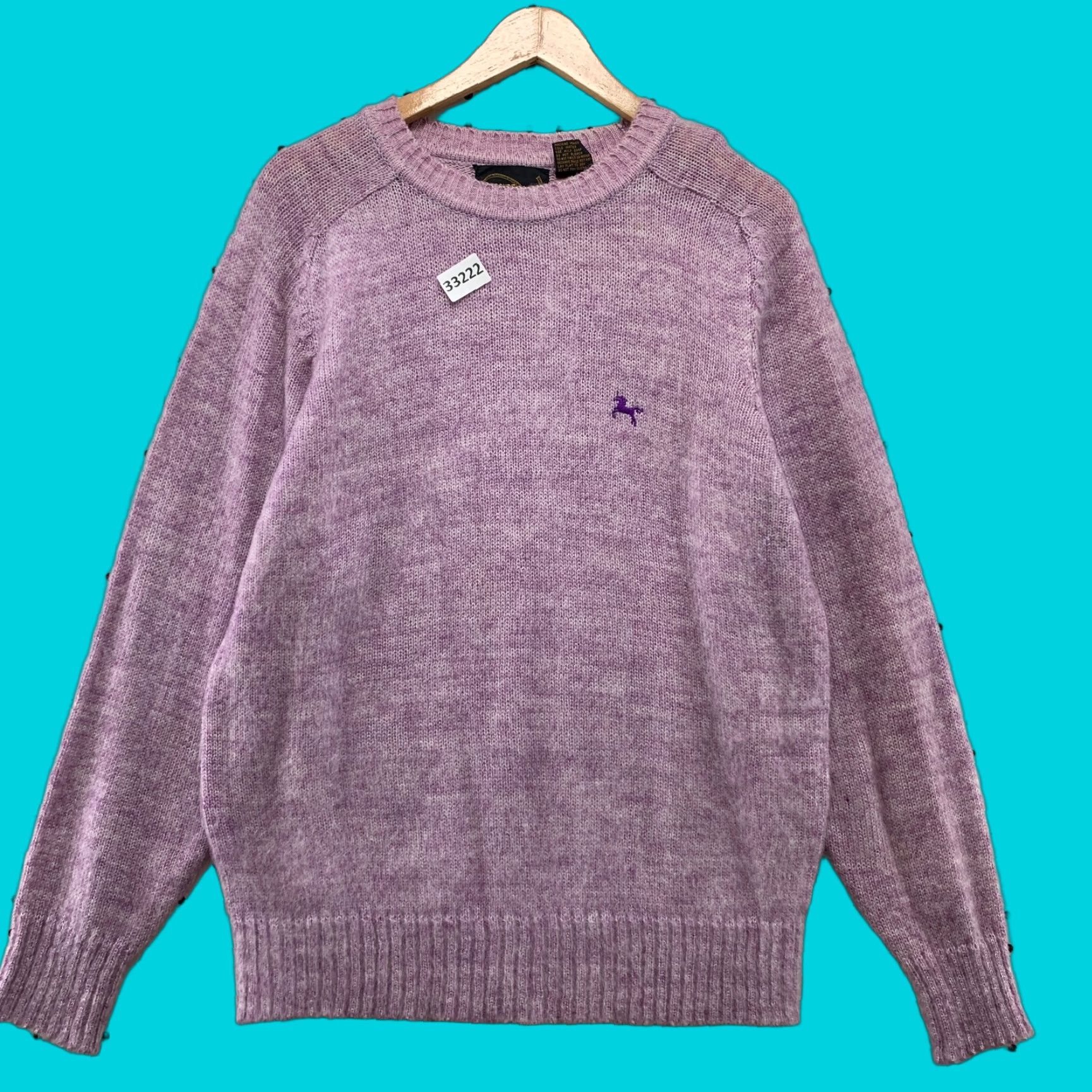 Vintage VINTAGE MEasure Up Knit Sweater Mens M Purple Acrylic Crew Neck Pullover 22.5x28 Remaining Details Size US M / EU 48-50 / 2 - 1 Thumbnail