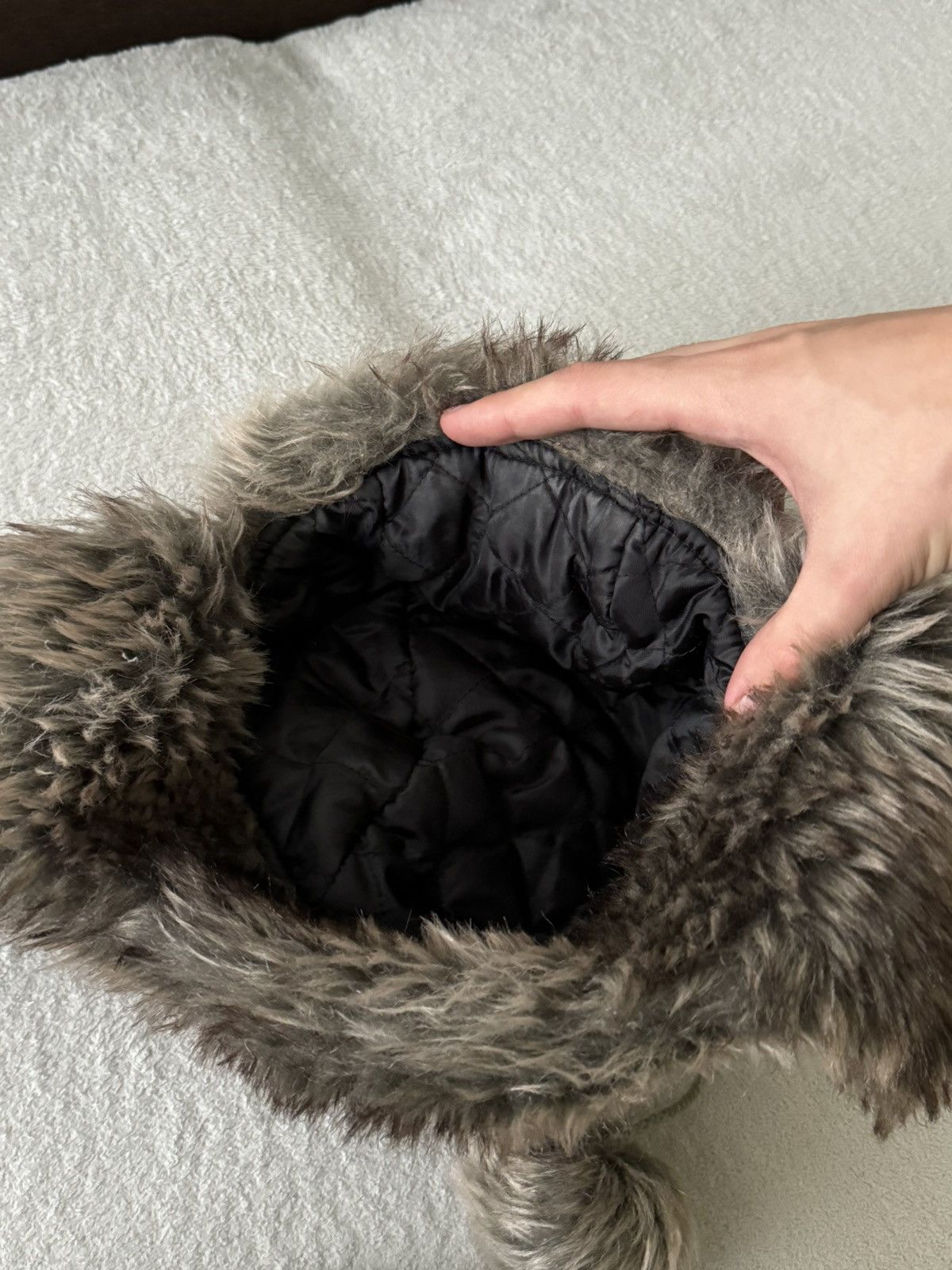 Japanese Brand × Vintage Vintage Y2K fuzzy fur ushanka hat punk Japanese Size ONE SIZE - 7 Thumbnail