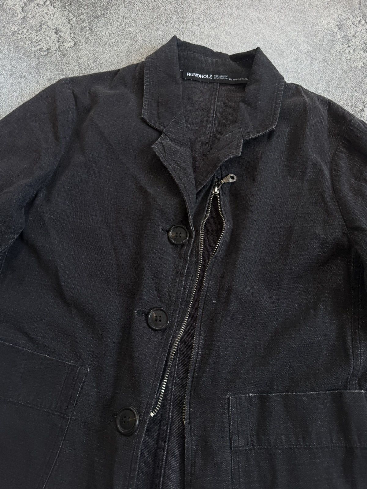 Rundholz Rundholz M/size avantgarde zip denim blazer jacket casual Size M / US 6-8 / IT 42-44 - 10 Thumbnail