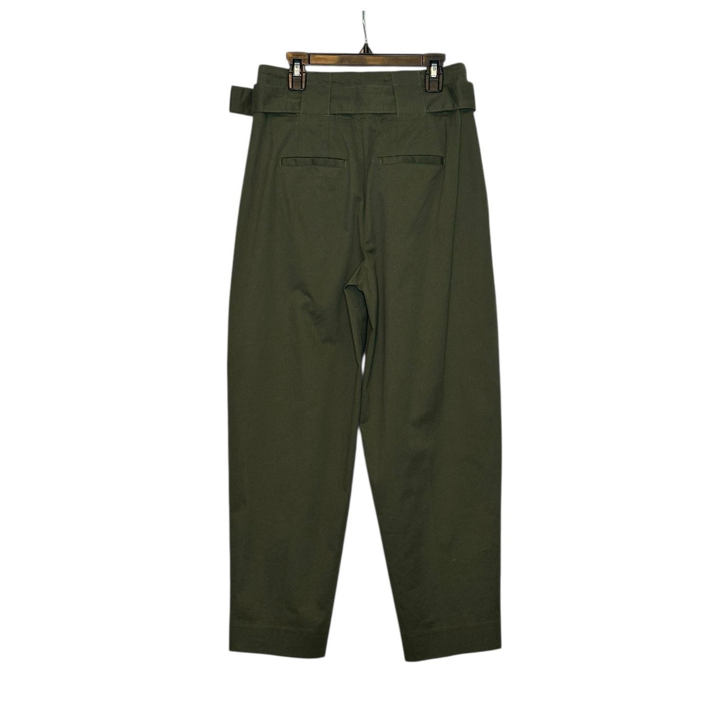 Express Banana Republic green pleated high waist ankle pants size 2 Size 26" / US 2 / IT 38 - 2 Thumbnail