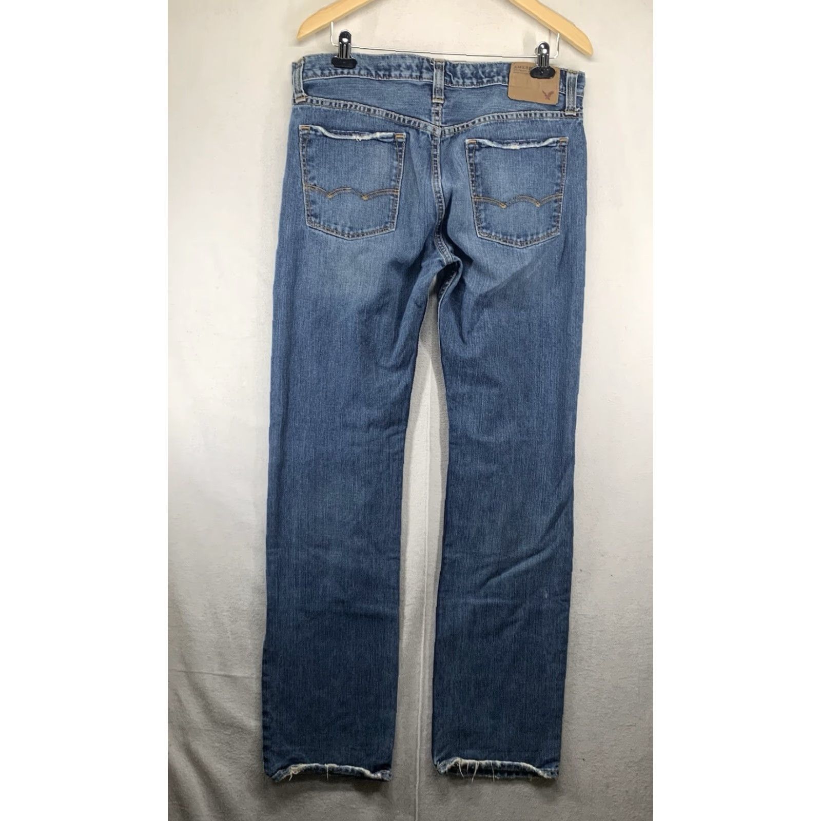 American Eagle Outfitters American Eagle Jeans Mens 34x34 36x34 Slim Medium Wash Distressed Soft Tag Size US 34 / EU 50 - 2 Thumbnail