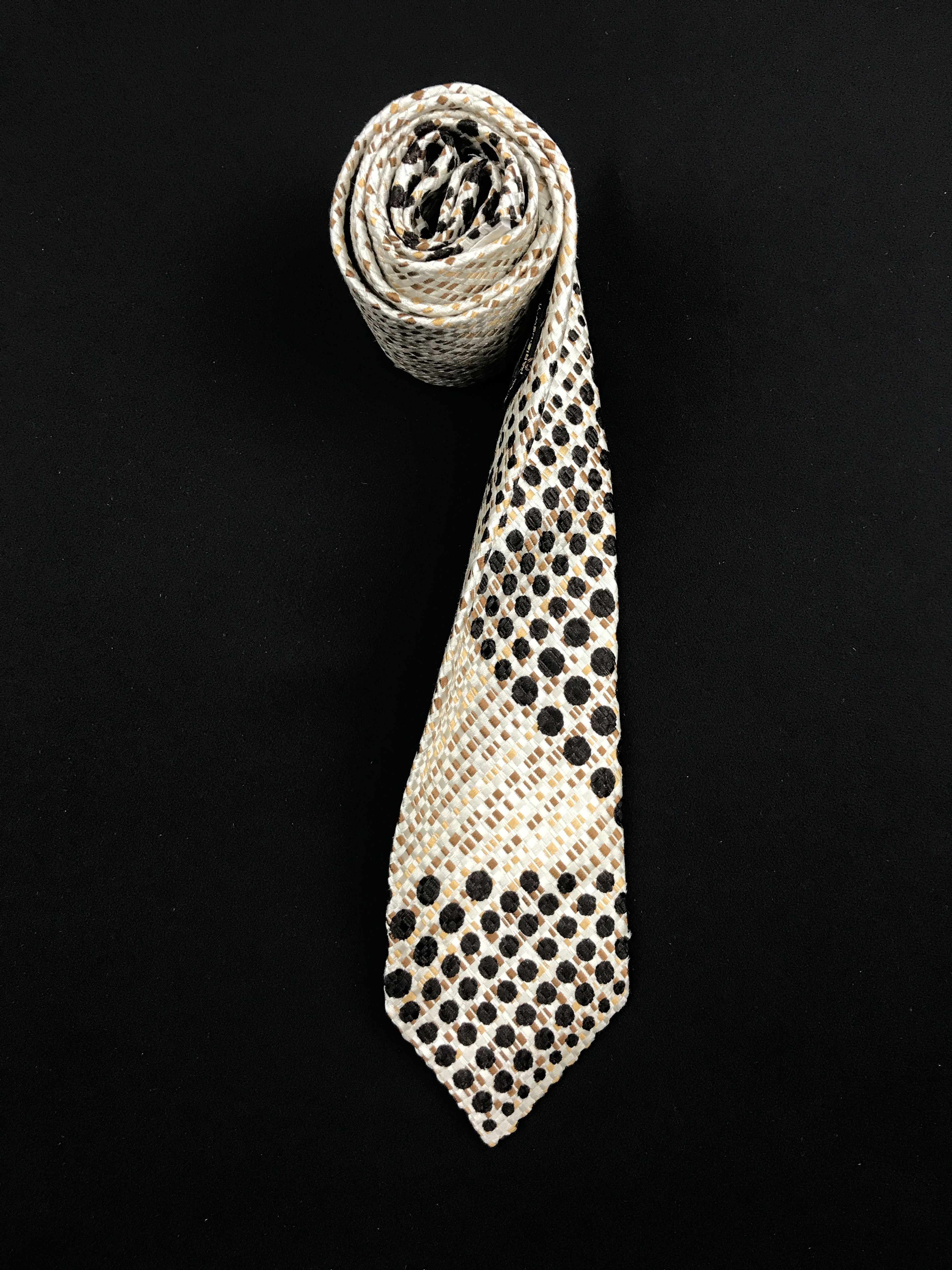 Designer × Vintage Vintage Dominique France Silk Necktie Size ONE SIZE - 2 Thumbnail