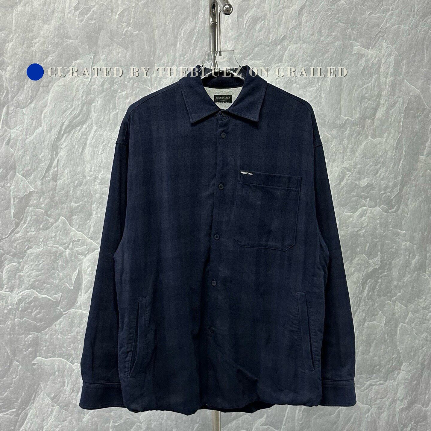 Balenciaga Balenciaga Bleached Flannel Check Shirt Jacket with