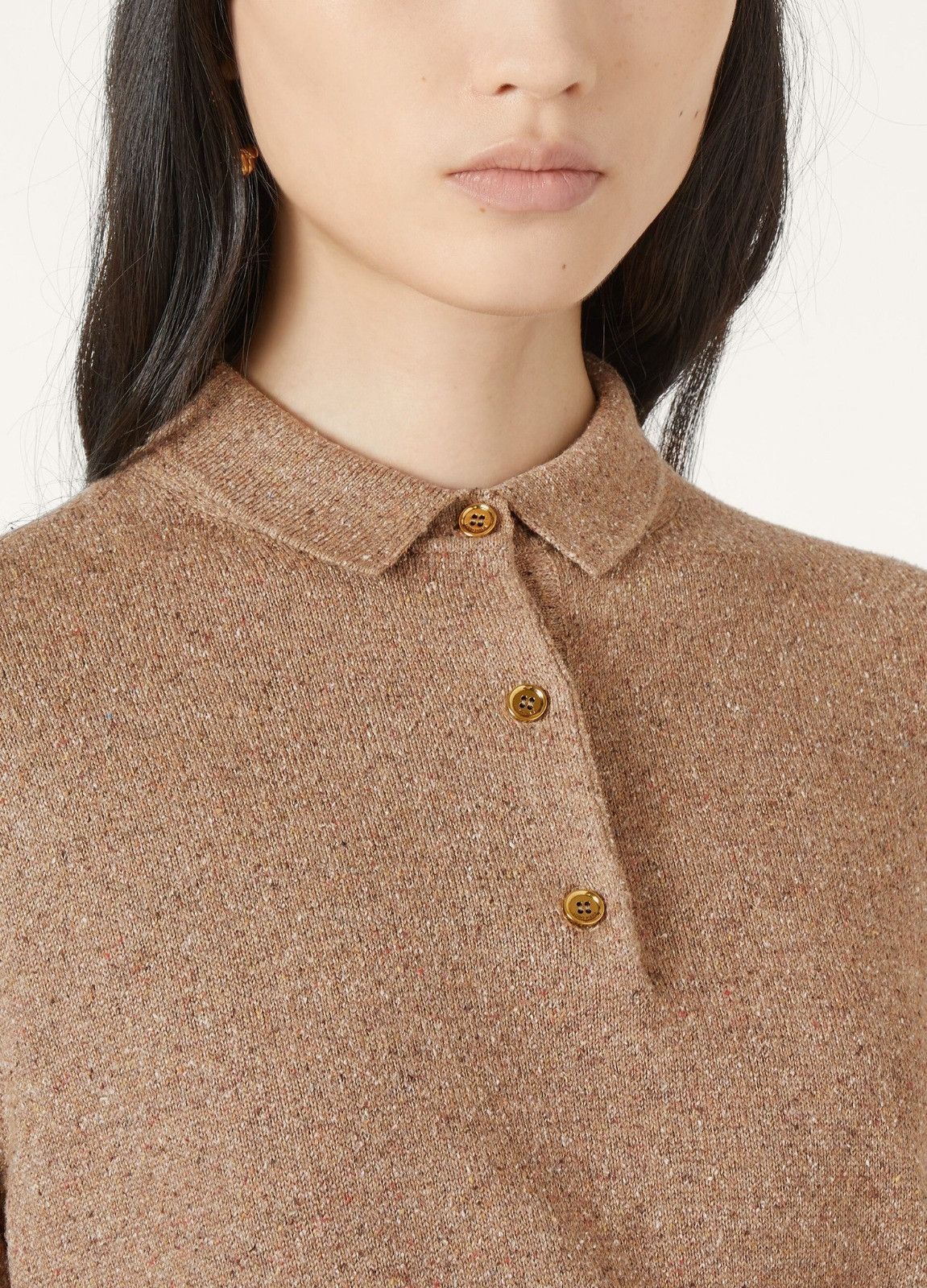 Loro Piana o1srvl11e0526 FAO9753 Colonno Polo Shirt in Brown Size S / US 4 / IT 40 - 5 Thumbnail