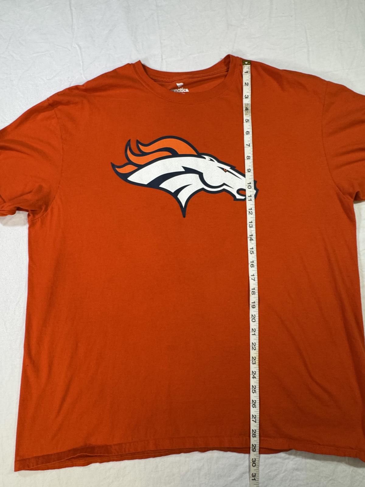 Designer NFL Team Apparel Fanatics Denver Broncos Men’s T-Shirt 2XL Size US XXL / EU 58 / 5 - 7 Thumbnail