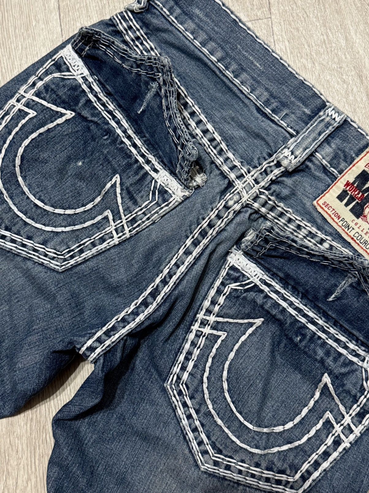 True Religion 🔷Vintage True Religion Distressed Y2K Crazy Jeans🔷 Size US 30 / EU 46 - 4 Thumbnail