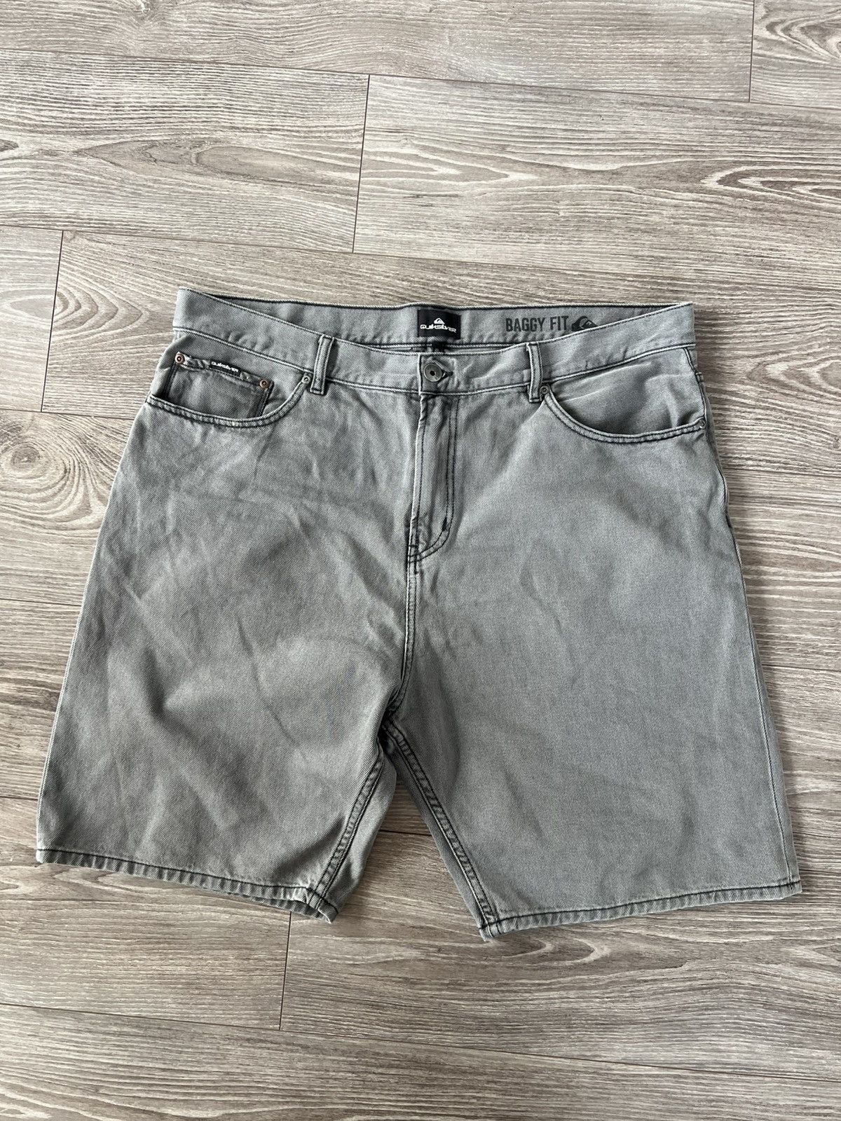 Quiksilver Archival Sk8 Quicksilver Opium Gray Baggy Jeans Shorts Size US 40 / EU 56 - 8 Thumbnail