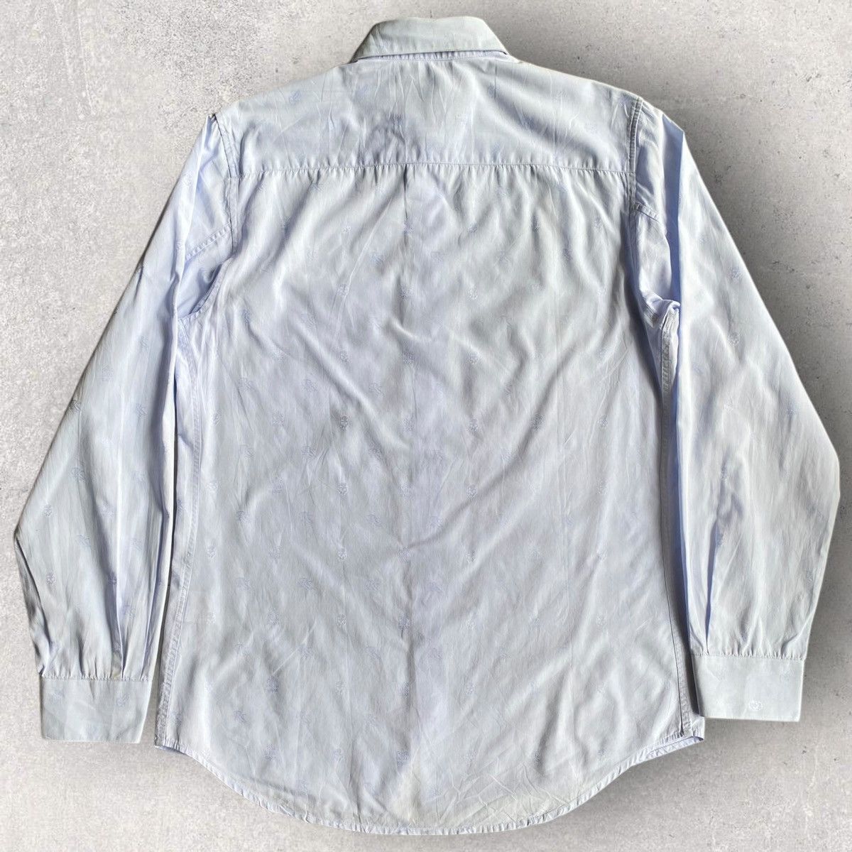 Raf Simons FW 2006-2007 Blue RS Logo & Skull Jacquard Shirt Size US M / EU 48-50 / 2 - 3 Thumbnail