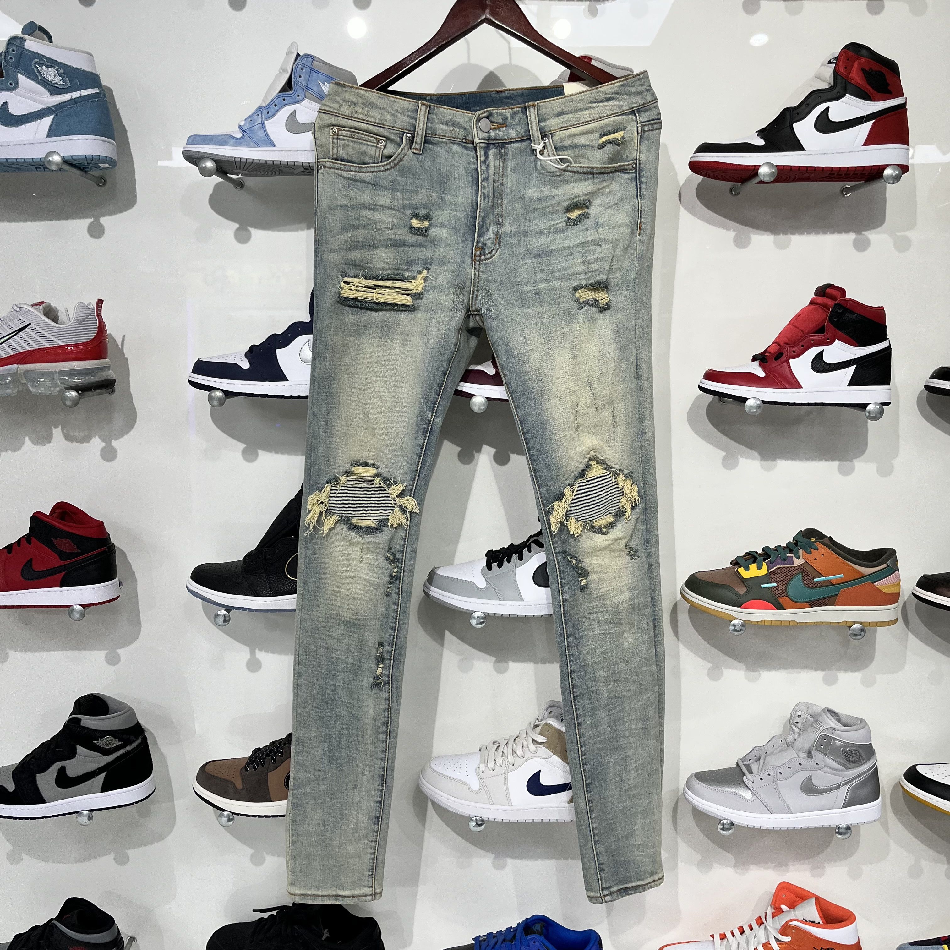 MNML MNML Destroyed Skinny Denim Jeans Size US 32 / EU 48 - 1 Thumbnail
