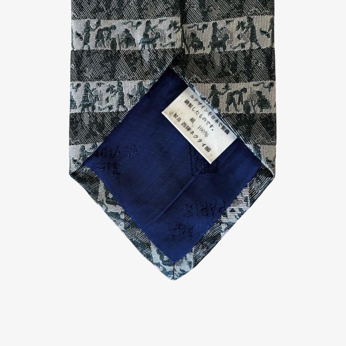 Balenciaga Vintage 90s Balenciaga Egyptian Hieroglyphs Silk Tie Size ONE SIZE - 4 Thumbnail