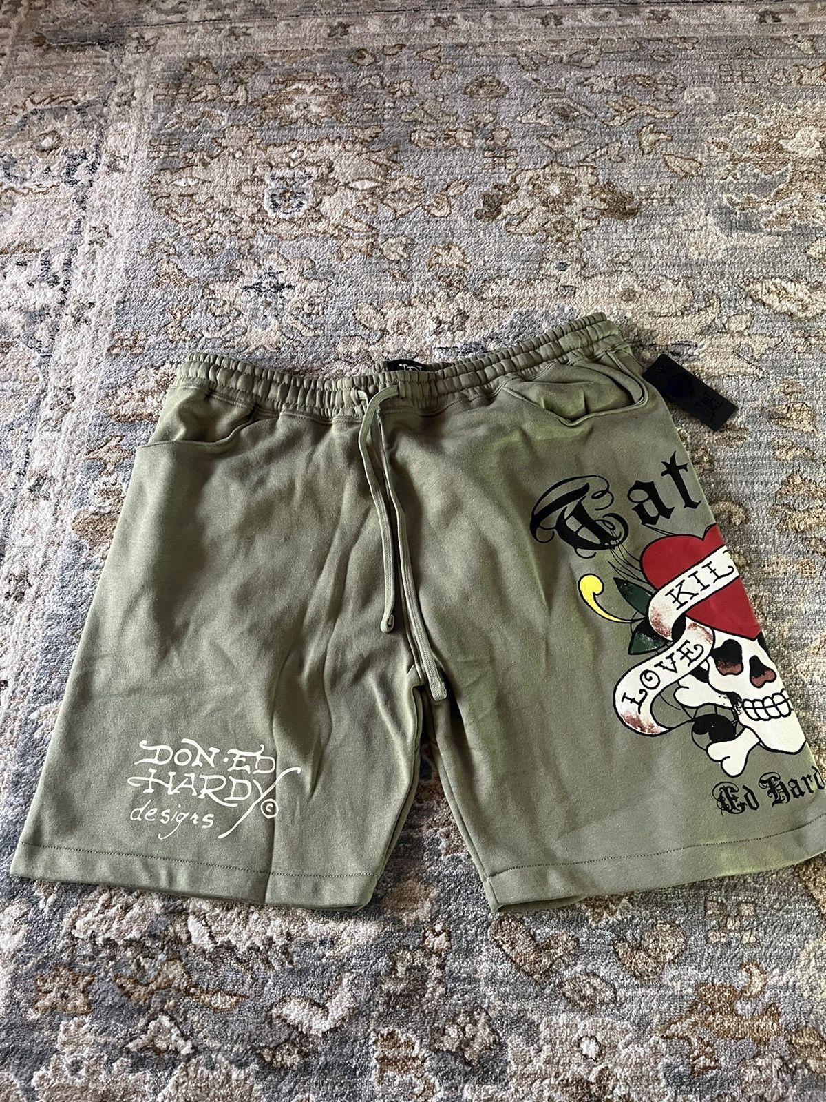 Ed Hardy Ed Hardy LKS Skull Fleece Shorts XL Size US 40 / EU 56 - 2 Thumbnail