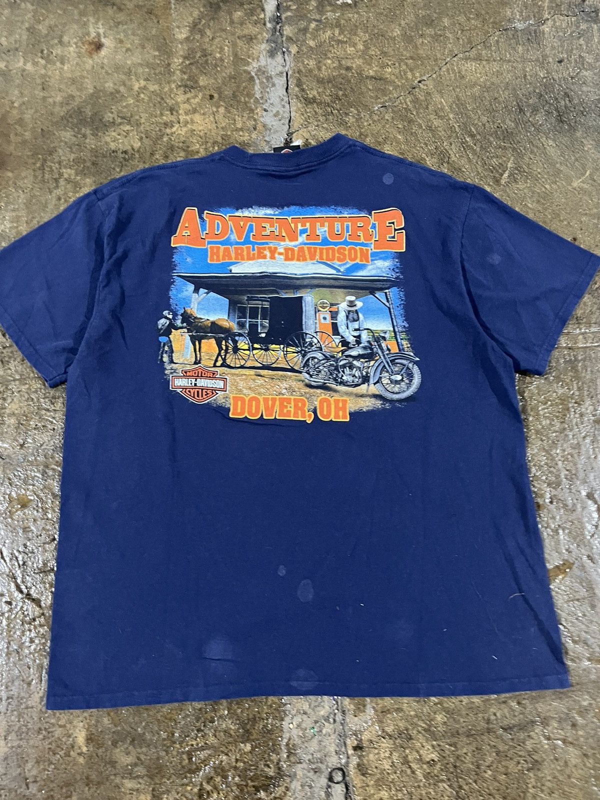 Harley Davidson × Vintage Crazy Vintage Harley Davidson Logo Tee Grunge Biker Skater Size US XL / EU 56 / 4 - 8 Thumbnail
