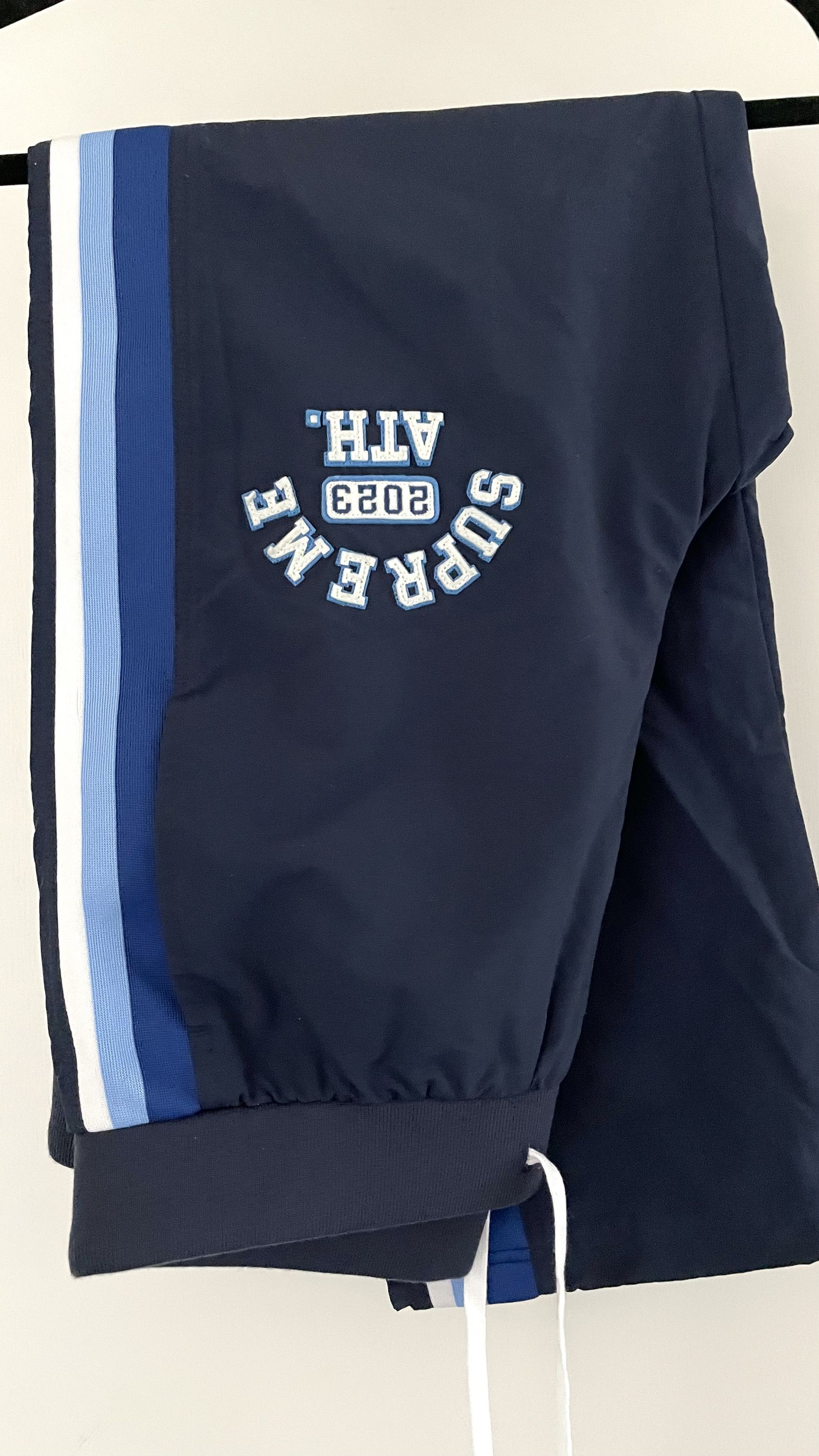 Supreme Applique Track Pant Navy Size US 32 / EU 48 - 6 Thumbnail