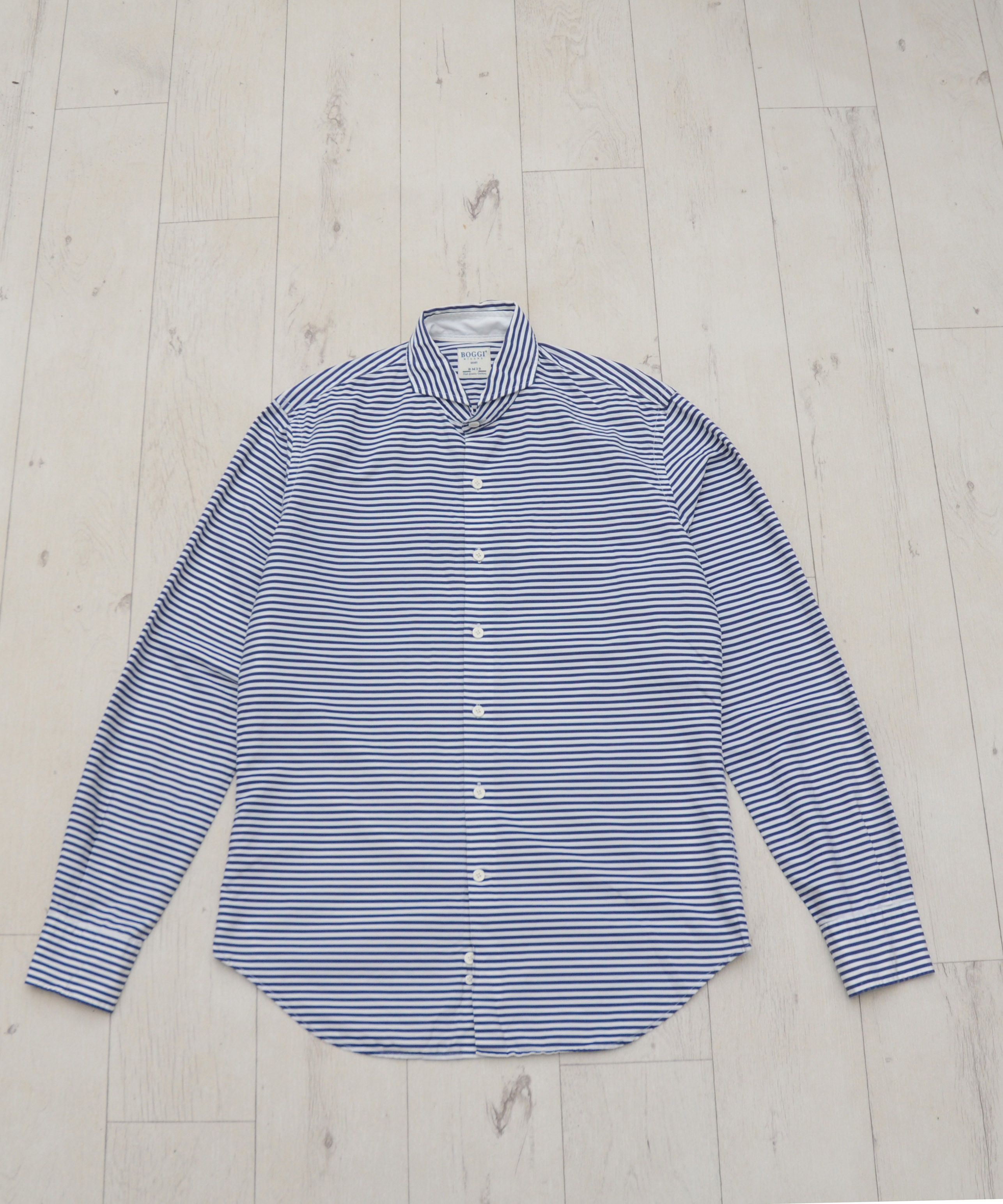 Boggi Boggi Luxury Long Sleeve Button Up Striped Shirt Size US M / EU 48-50 / 2 - 1 Thumbnail