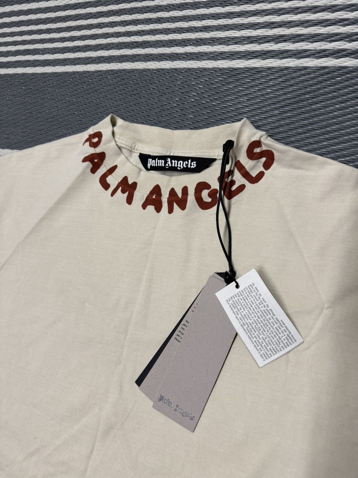 Palm Angels Palm Angels Neck Logo T-Shirt Size US XL / EU 56 / 4 - 3 Thumbnail