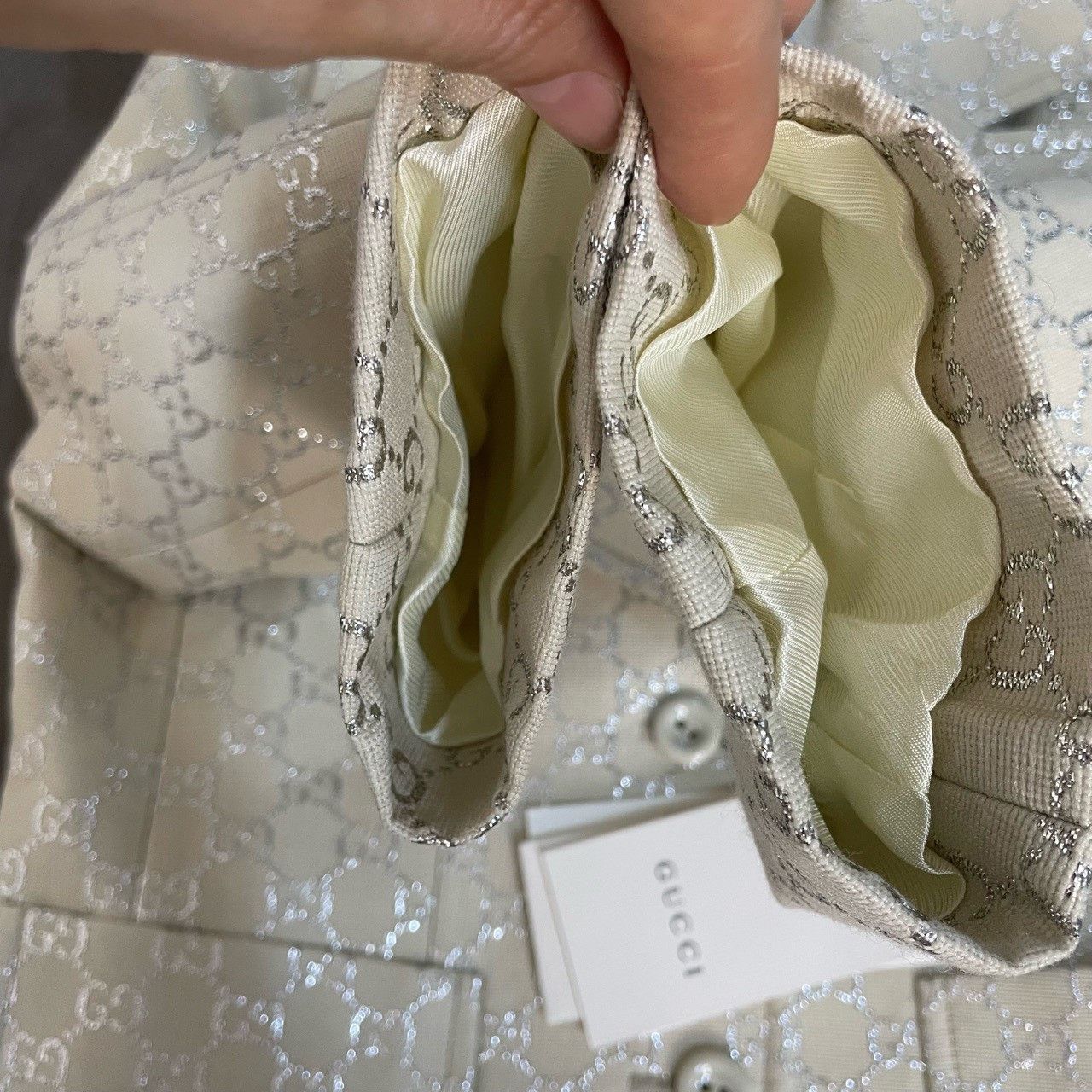 Gucci Gucci Size 36 Gold and silver silk full-printed suit jacket Size US XXS / EU 40 - 4 Thumbnail