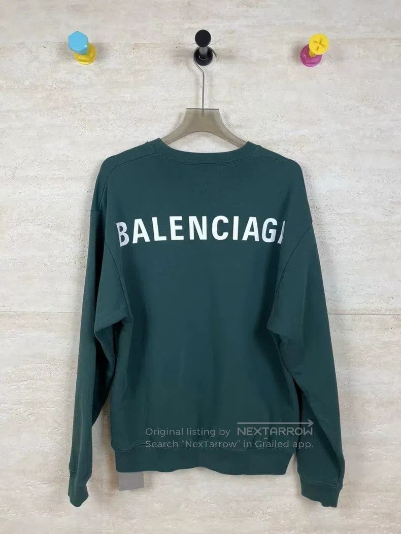 Balenciaga Balenciaga Olive Green Back Logo Hoodie Size US S / EU 44-46 / 1 - 2 Thumbnail