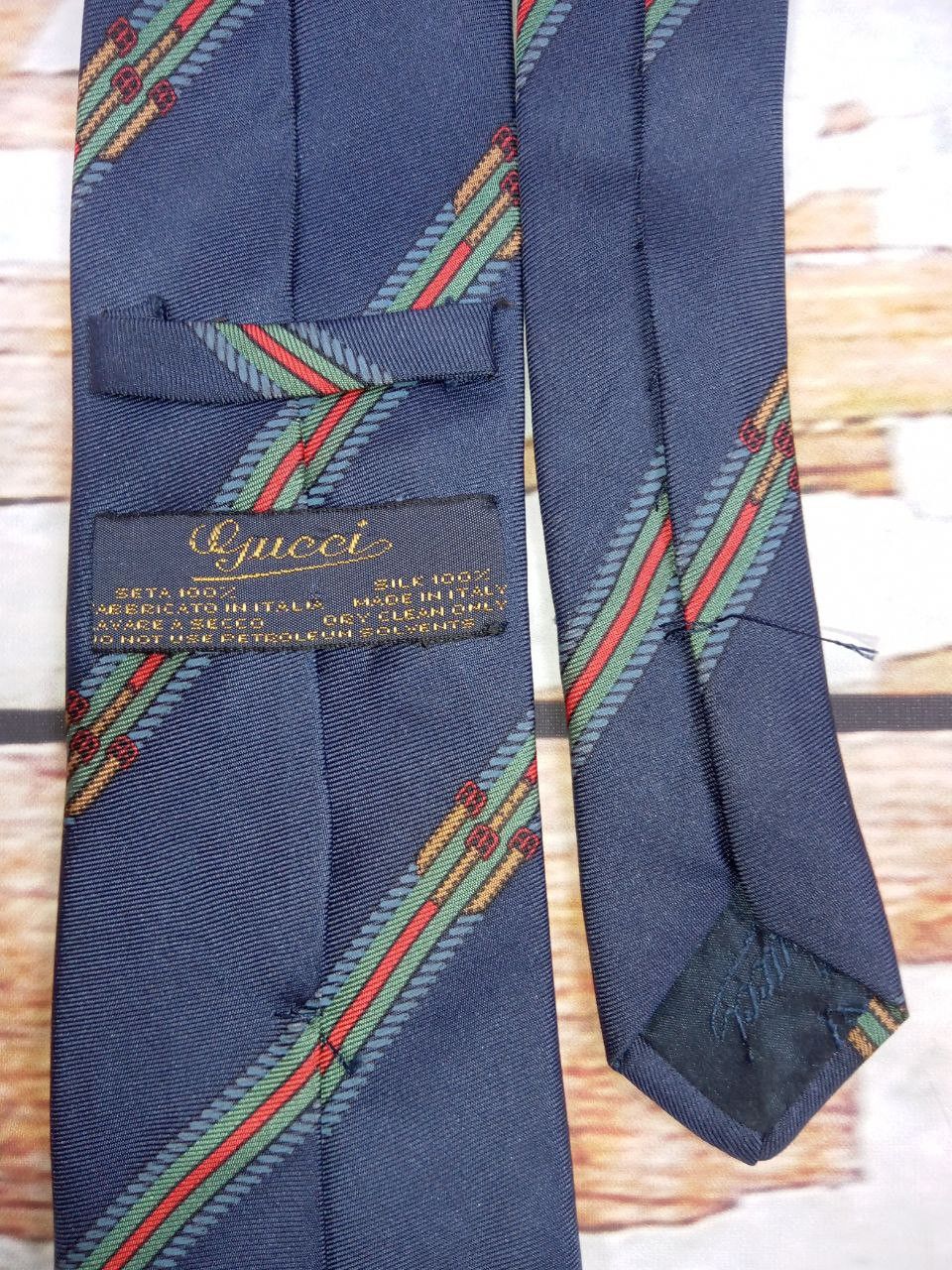 Gucci Vintage Gucci Silk Tie Made in Italy Size ONE SIZE - 2 Thumbnail
