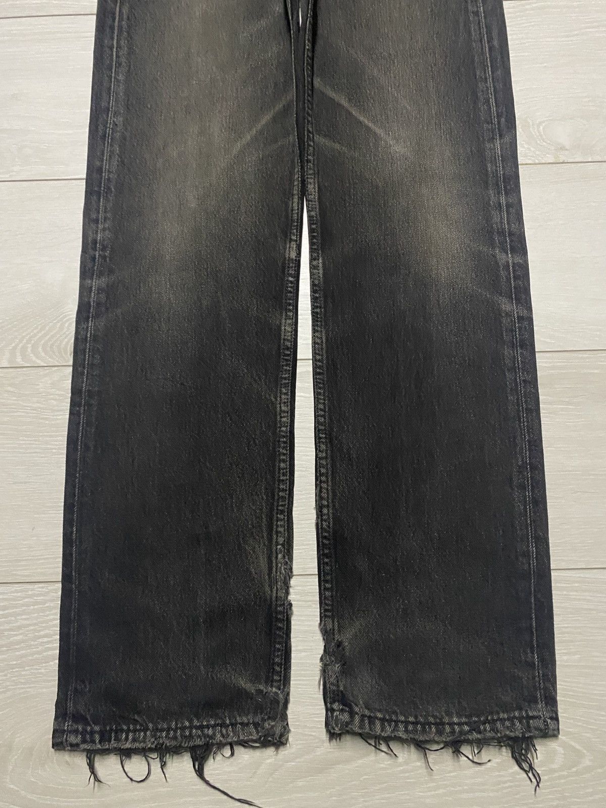 Levi's Vintage Levis 501 Black DenimTear Distressed Jeans Size US 29 - 5 Thumbnail