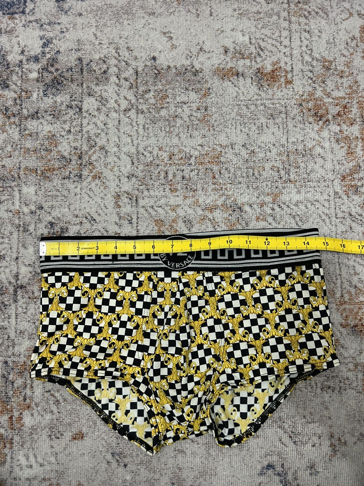 Versace × Vintage Vintage Versace Classic V2 Barocco Cheaker Print Size 30 - 7 Thumbnail