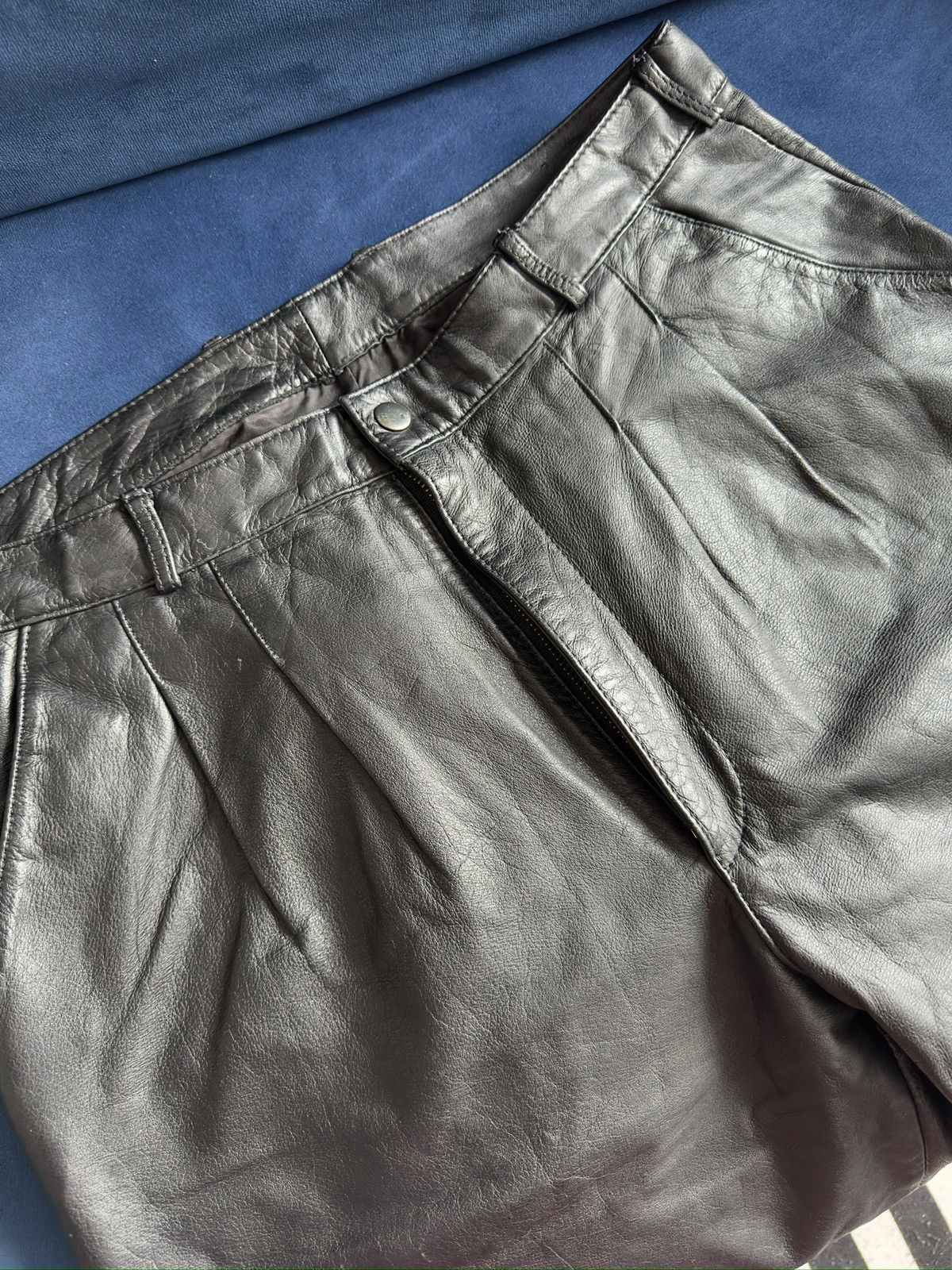 Leather × Vintage Vintage Leather pants Size US 33 - 3 Thumbnail