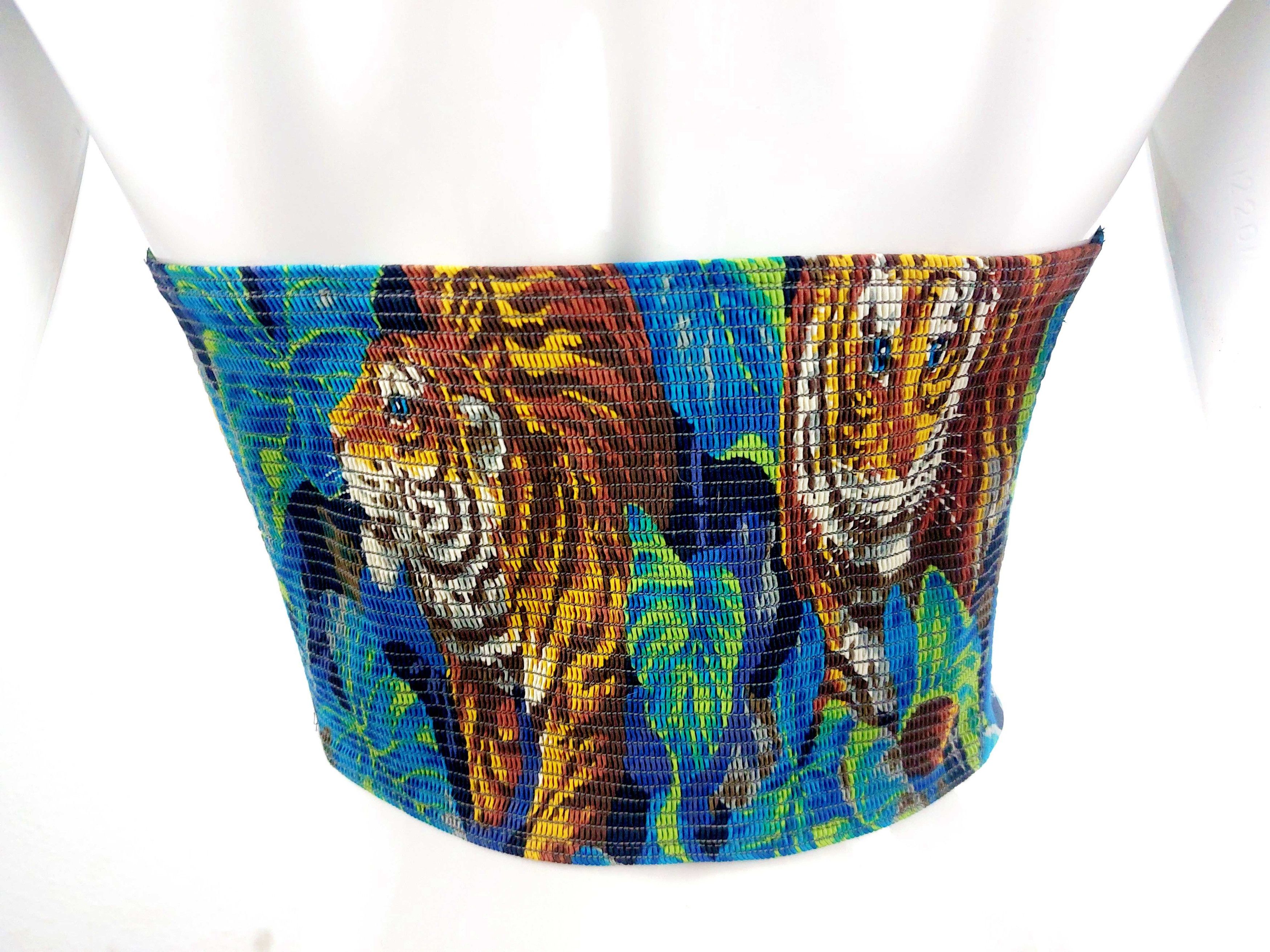 Kenzo Archive Kenzo Jungle Tropical Tiger Leaf Y2K Bustier Corset Size S / US 4 / IT 40 - 7 Thumbnail