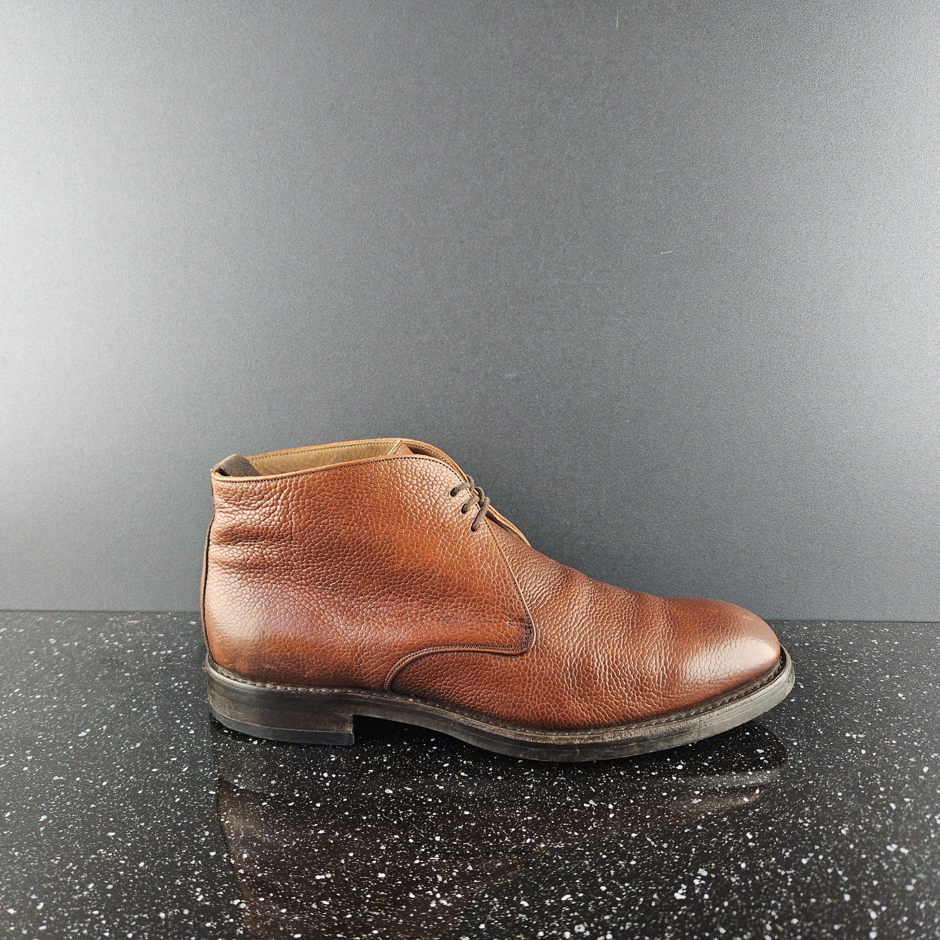 image of Cheaney Brown Leather Boots Size 8, Men's