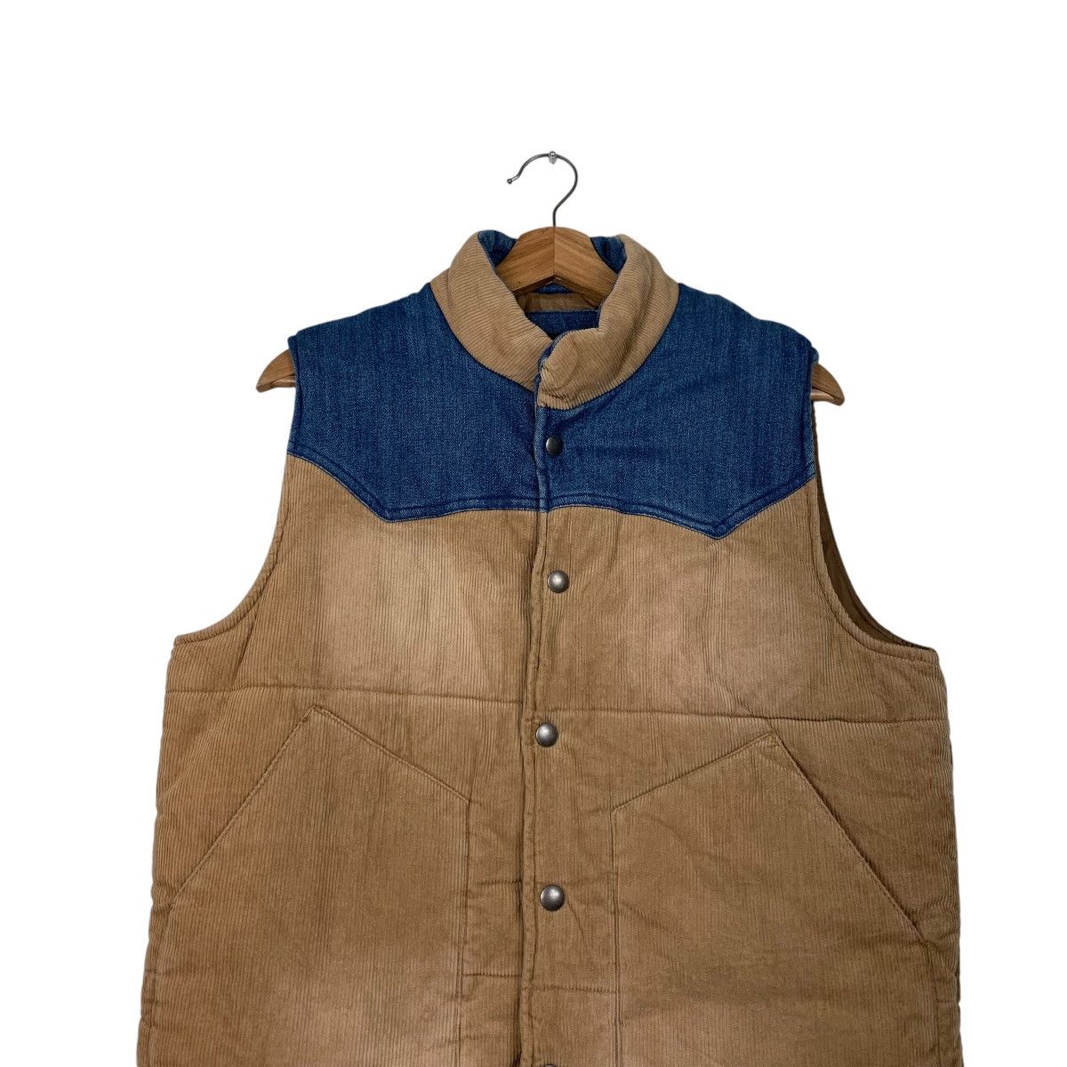 Japanese Brand RAG MACHINE Corduroy Puffer Vest #2292-C102 Size US M / EU 48-50 / 2 - 2 Thumbnail