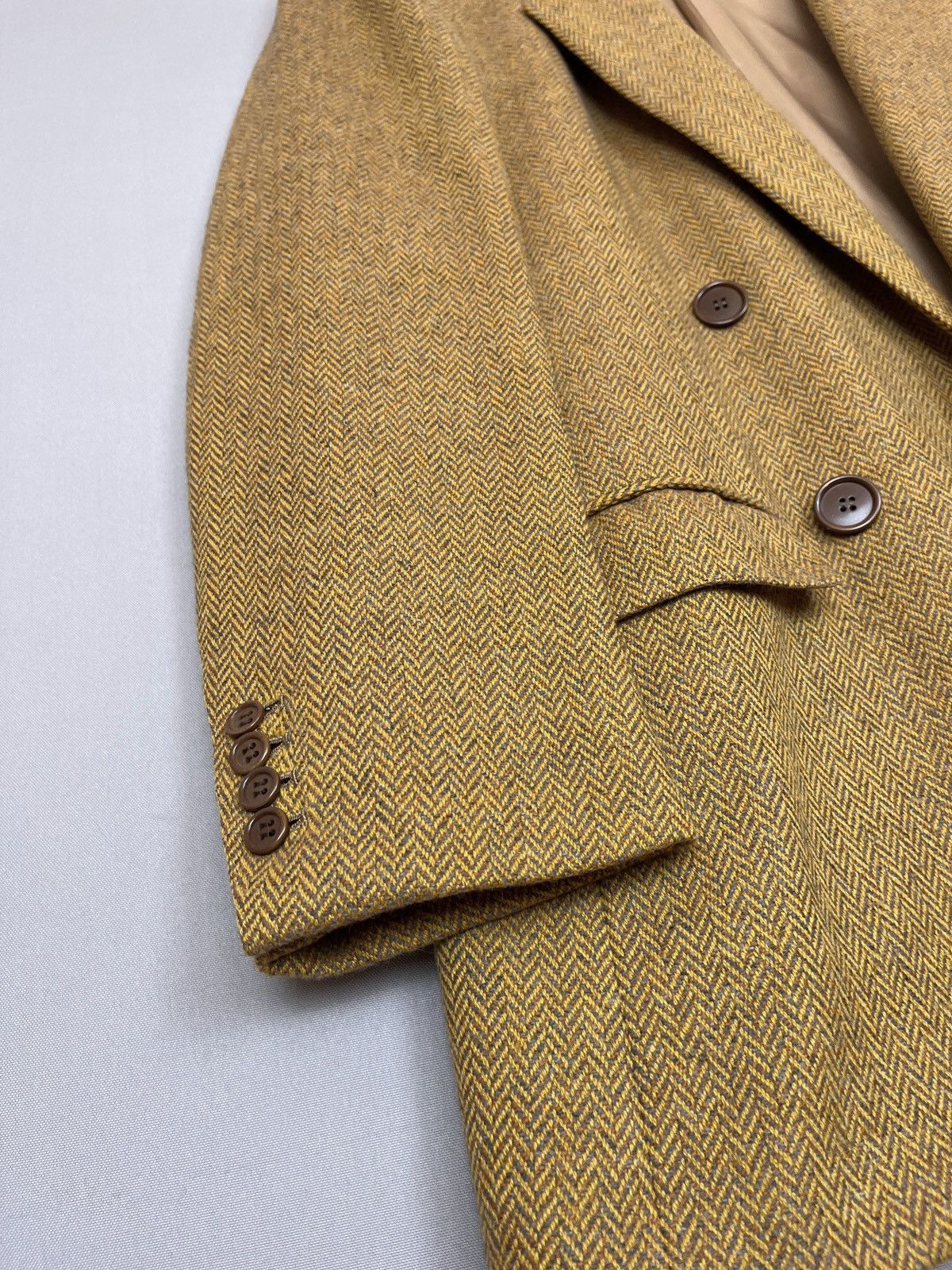 Kiton 🔥KITON NAPOLI Double Breasted Herringbone Blazer Size L / US 10 / IT 46 - 16 Thumbnail
