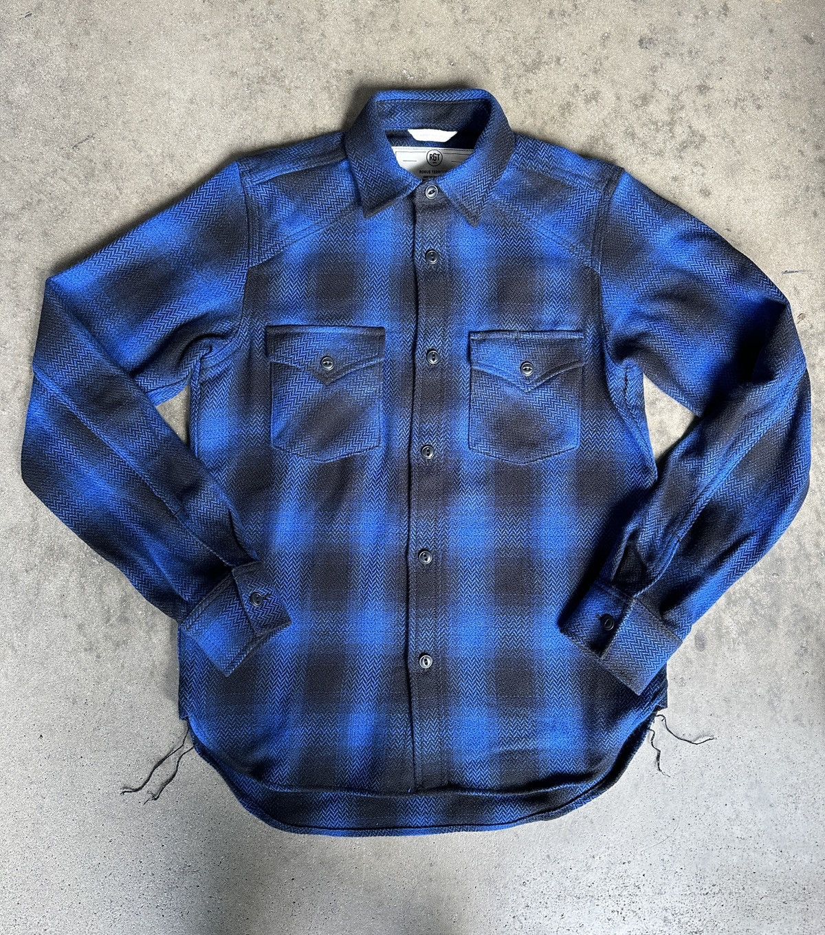 Rogue Territory Rogue Territory Western Shirt Blue Heavy HB Plaid Shirt Size US XS / EU 42 / 0 - 8 Thumbnail