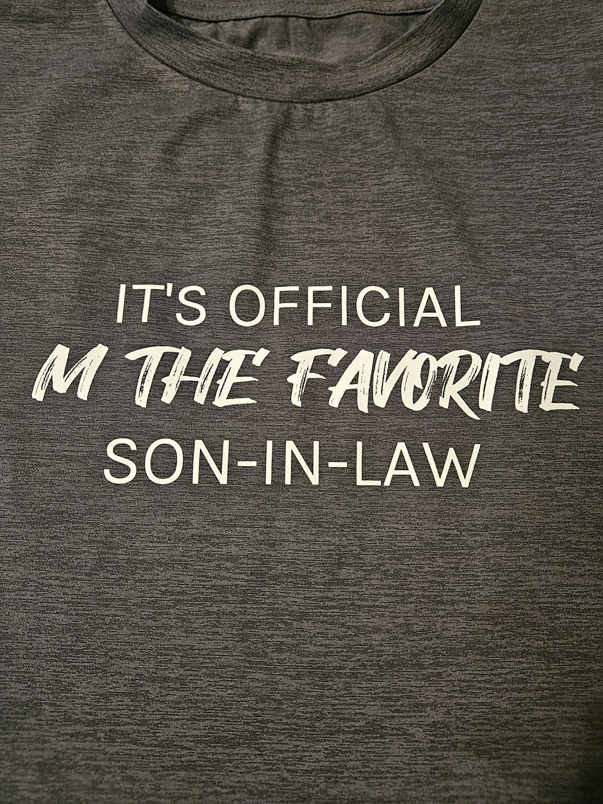 Designer It's Official I'm The Favorite Son-in-Law T-Shirt Size US XL / EU 56 / 4 - 1 Thumbnail