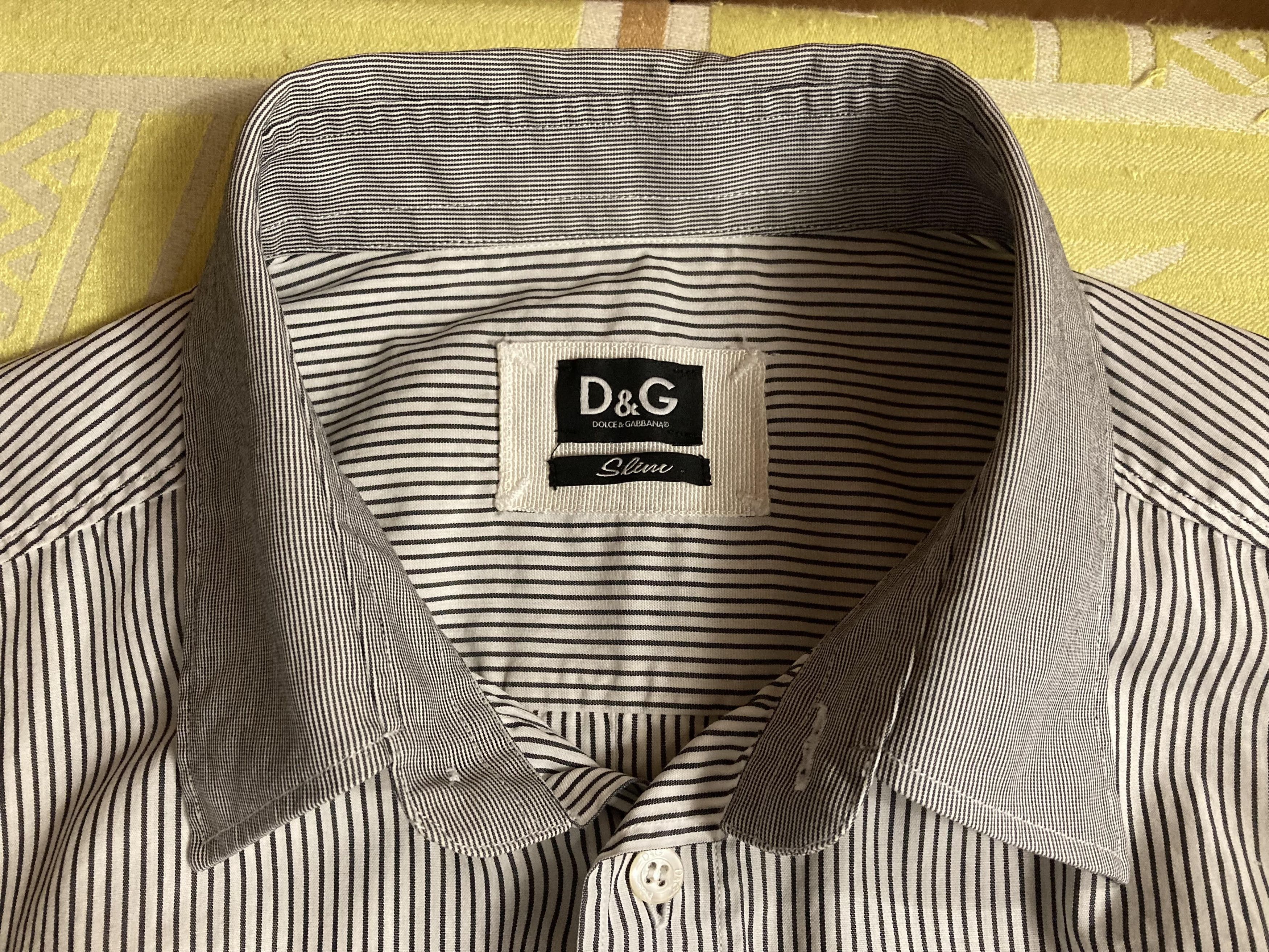 Dolce & Gabbana Vintage Dolce & Gabbana Designer Striped Cotton Shirt Size US L / EU 52-54 / 3 - 3 Thumbnail