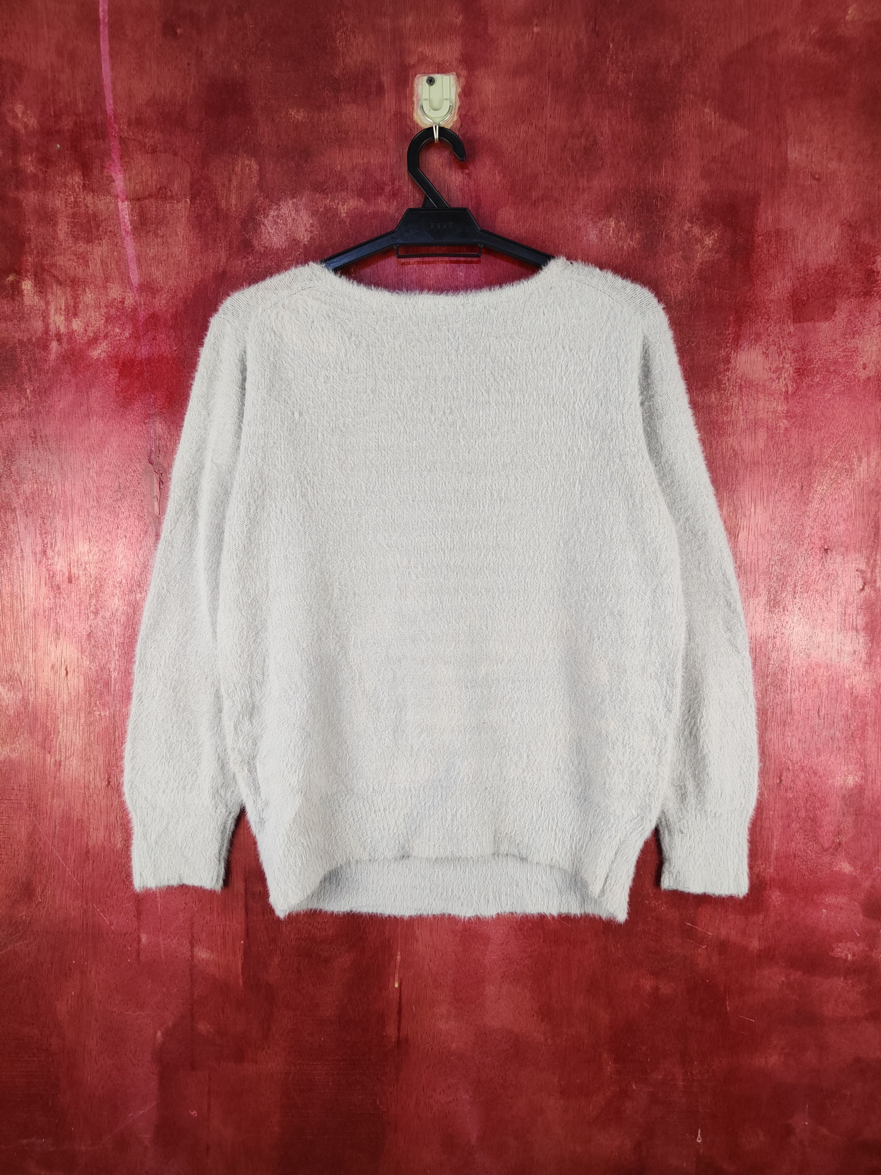 Homespun Knitwear × Japanese Brand × Vintage Ikka Gray Shag Shaggy Fur Mohair Knitwear #S2092 Size M / US 6-8 / IT 42-44 - 7 Thumbnail