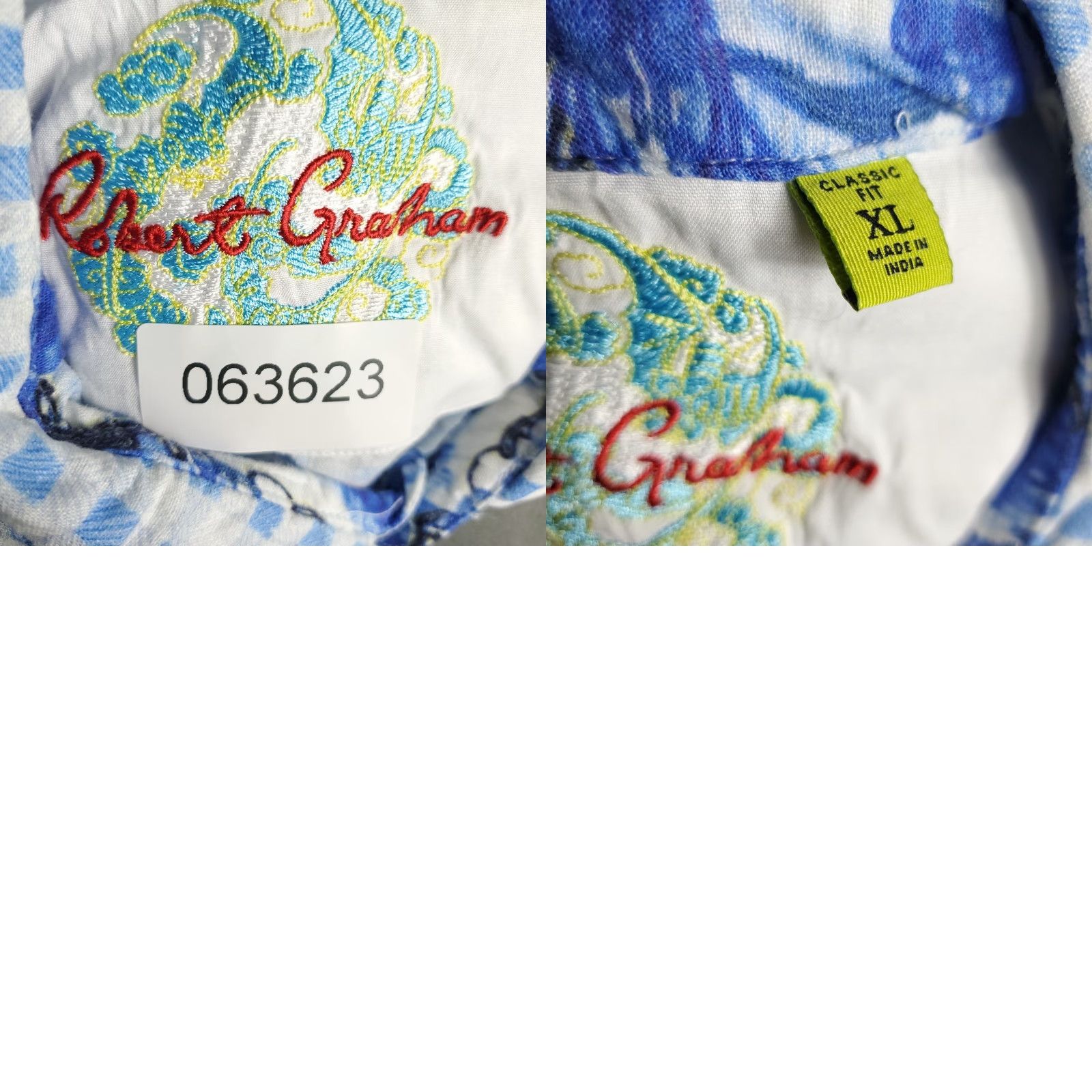 Robert Graham Robert Graham Shirt Mens XL Blue White Check Flannel Button Up Classic Fit Size US XL / EU 56 / 4 - 8 Thumbnail