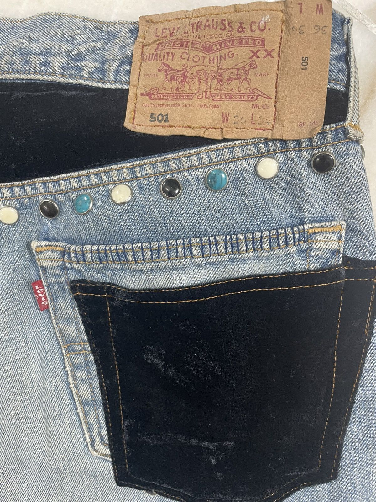 Levi's Levis Vintage 501 Reconstructed Distressed Design Size US 34 / EU 50 - 7 Thumbnail