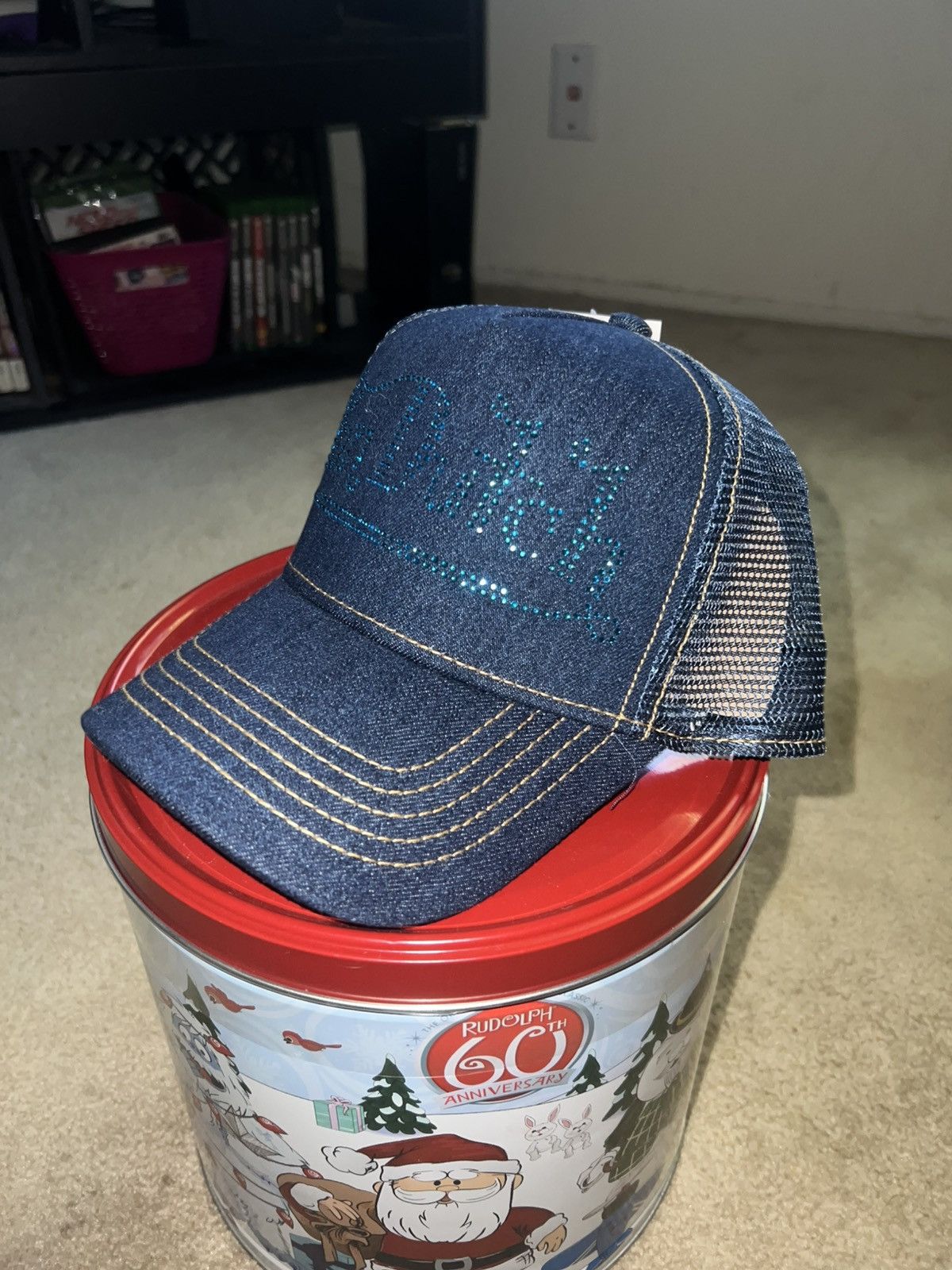 Vintage × Von Dutch NWT Von Dutch Denim And Stones Trucker Snapback Dark Blue Size ONE SIZE - 3 Thumbnail