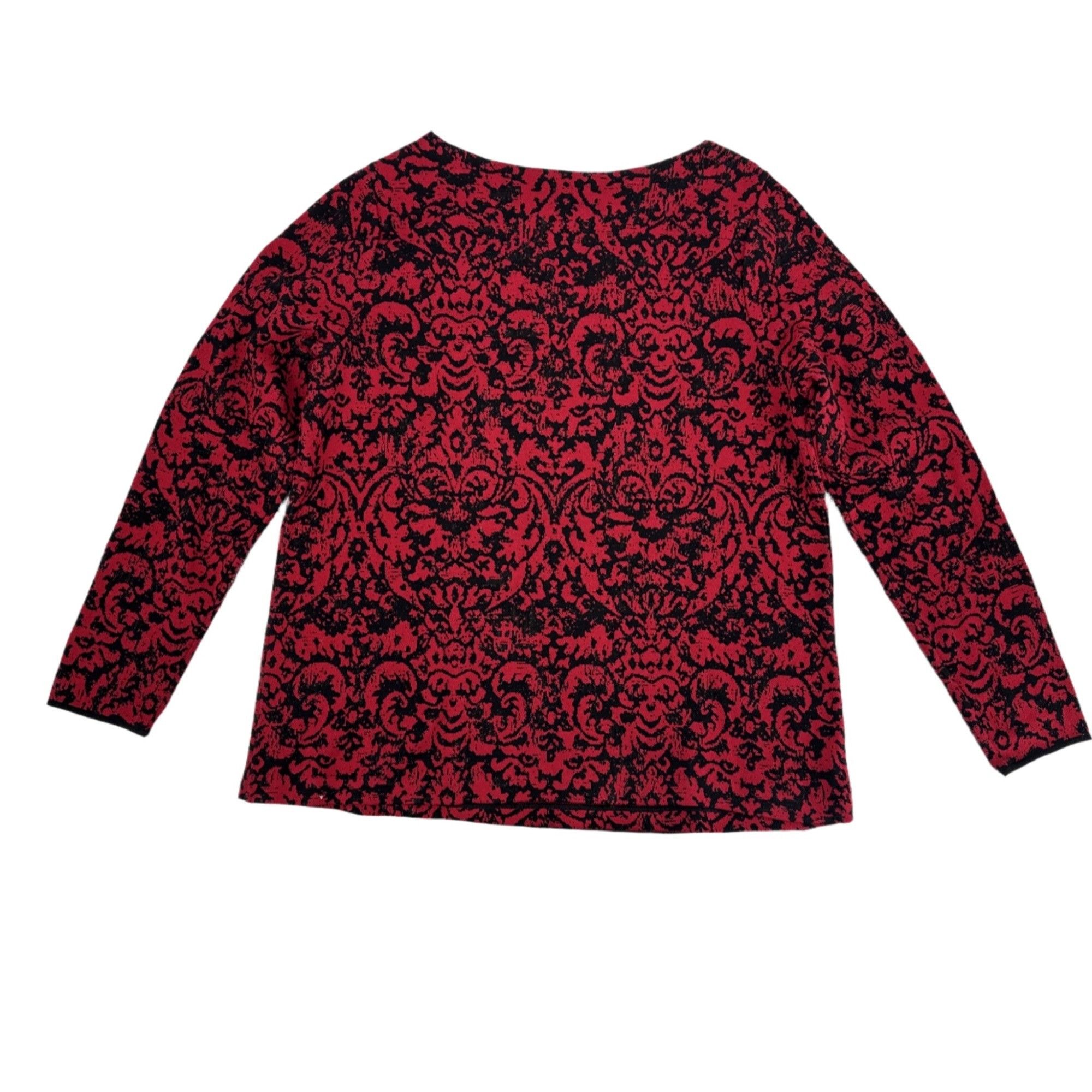 J. Jill J. Jill Ornamental Damask Knit Pullover - Women's MP Size M / US 6-8 / IT 42-44 - 3 Thumbnail