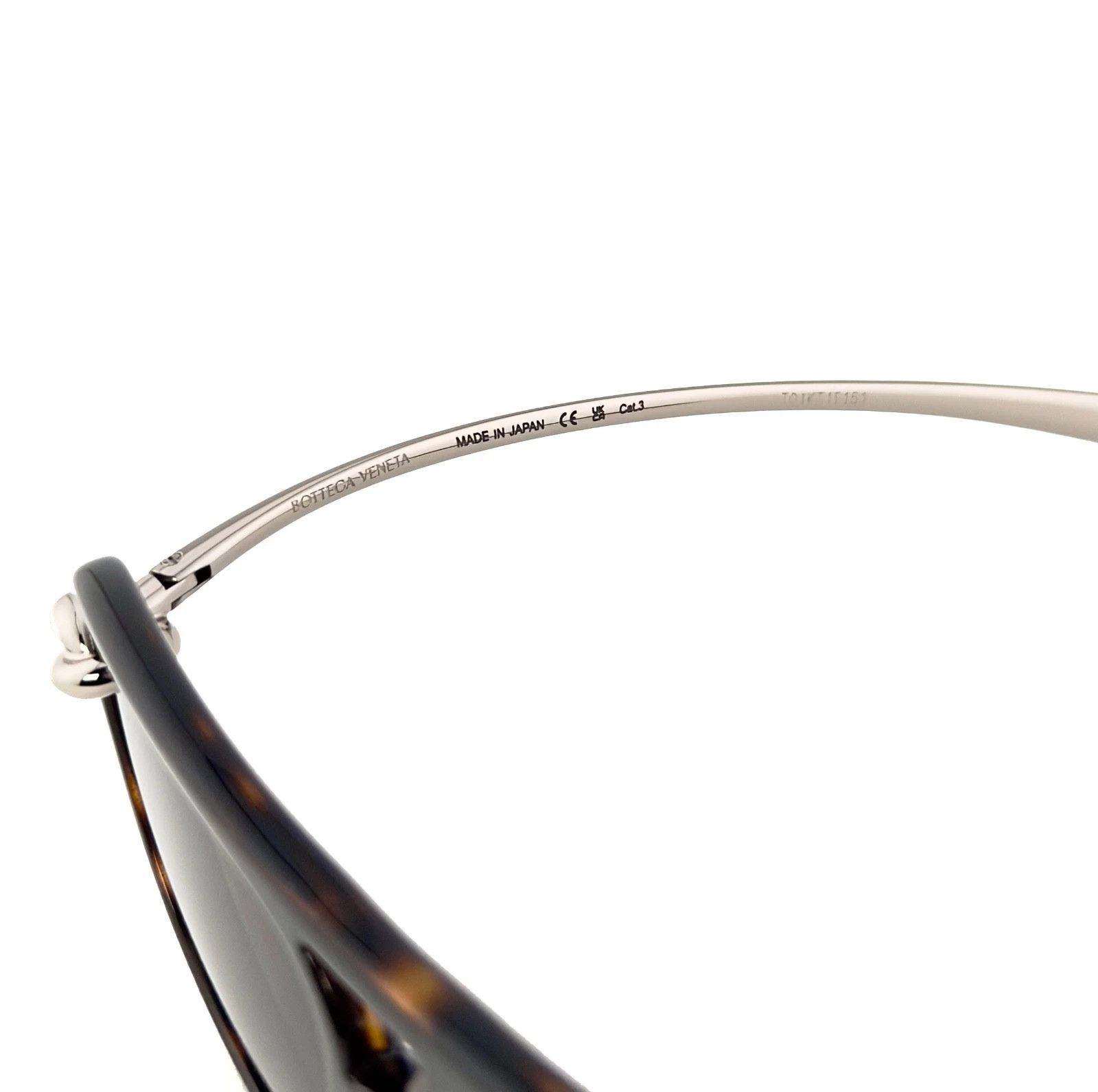 Bottega Veneta BOTTEGA VENETA 1418 KNOT Pilot BV1418S Silver Brown 002 Size ONE SIZE - 7 Thumbnail