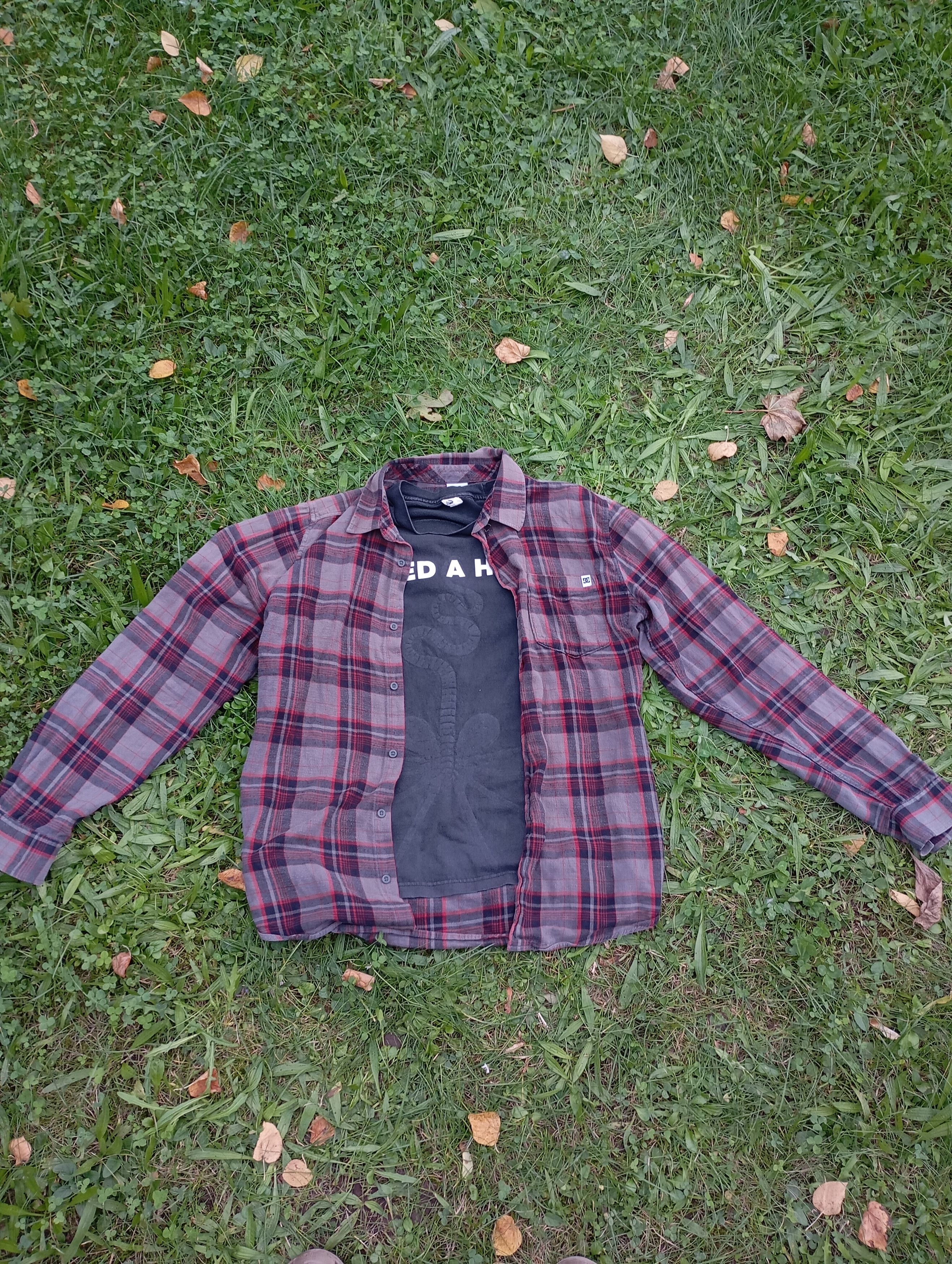 DC × Flannel × Vintage Vintage Y2K Travis Scott style Striped Flannel Shirt Size US XL / EU 56 / 4 - 1 Thumbnail