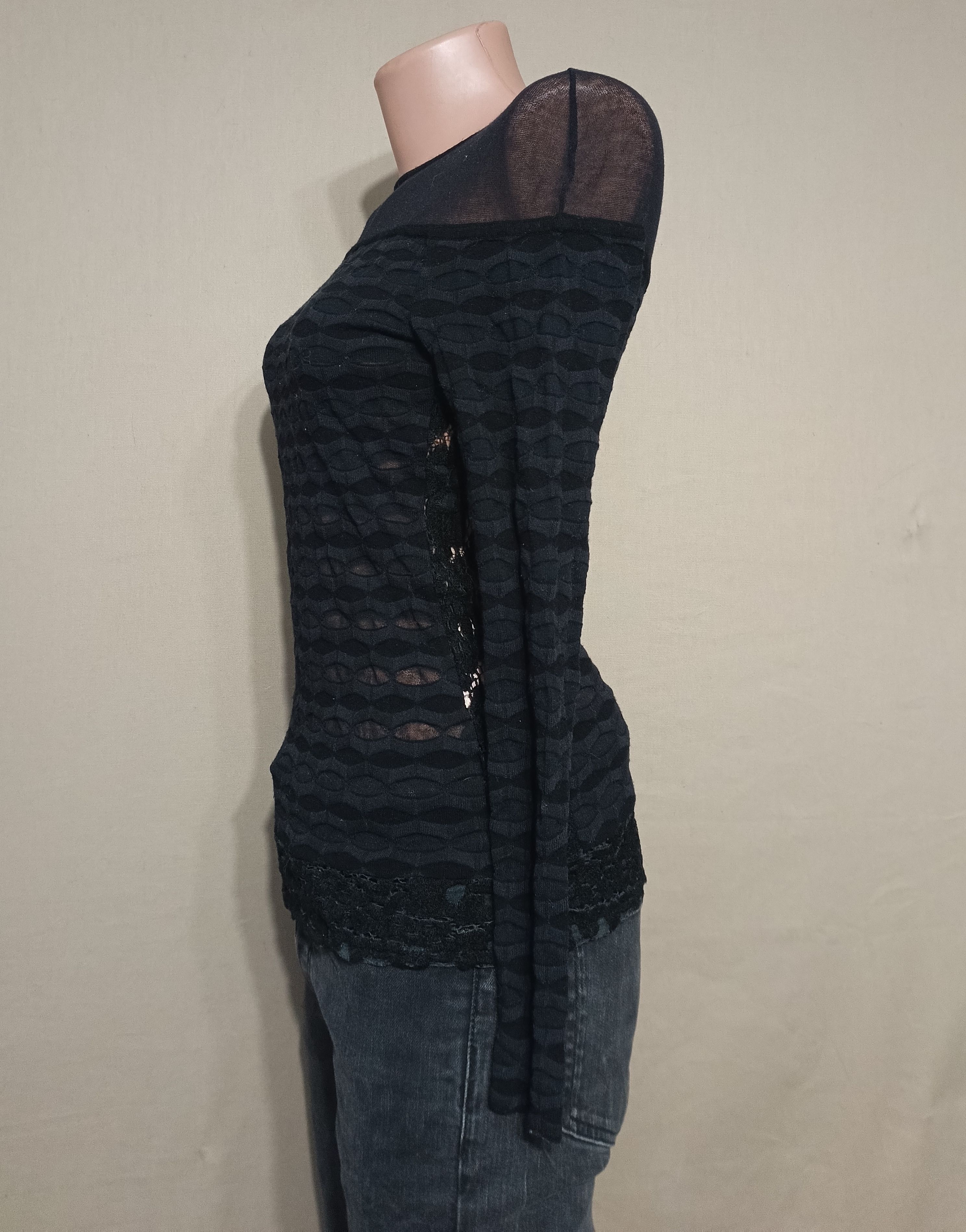 Missoni Missoni M Black Textured Knit Top Size S / US 4 / IT 40 - 5 Thumbnail