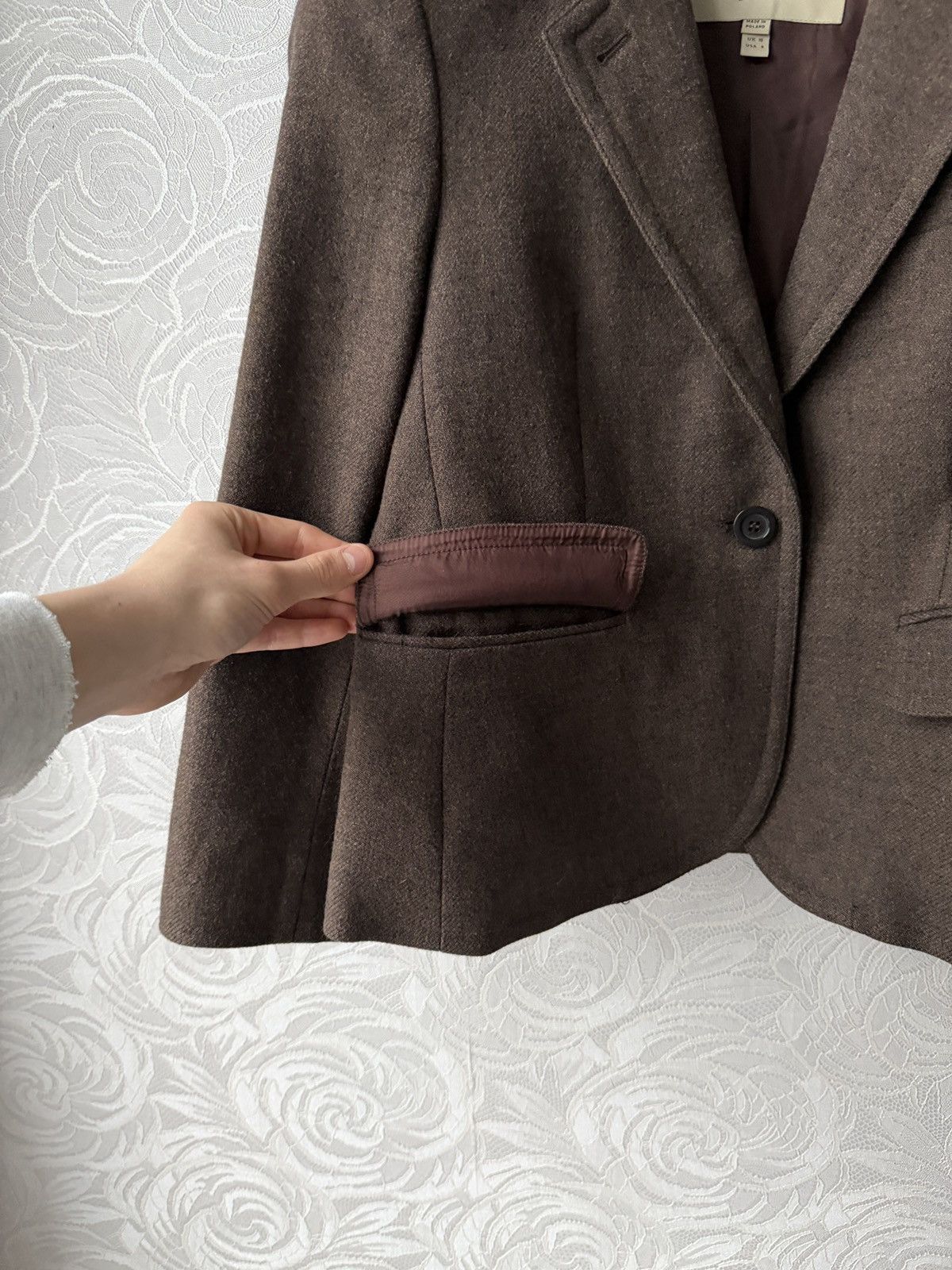 Burberry BURBERRY LONDON 100% Wool 1 Button Blazer Jacket US 8 Brown Size M / US 6-8 / IT 42-44 - 4 Thumbnail