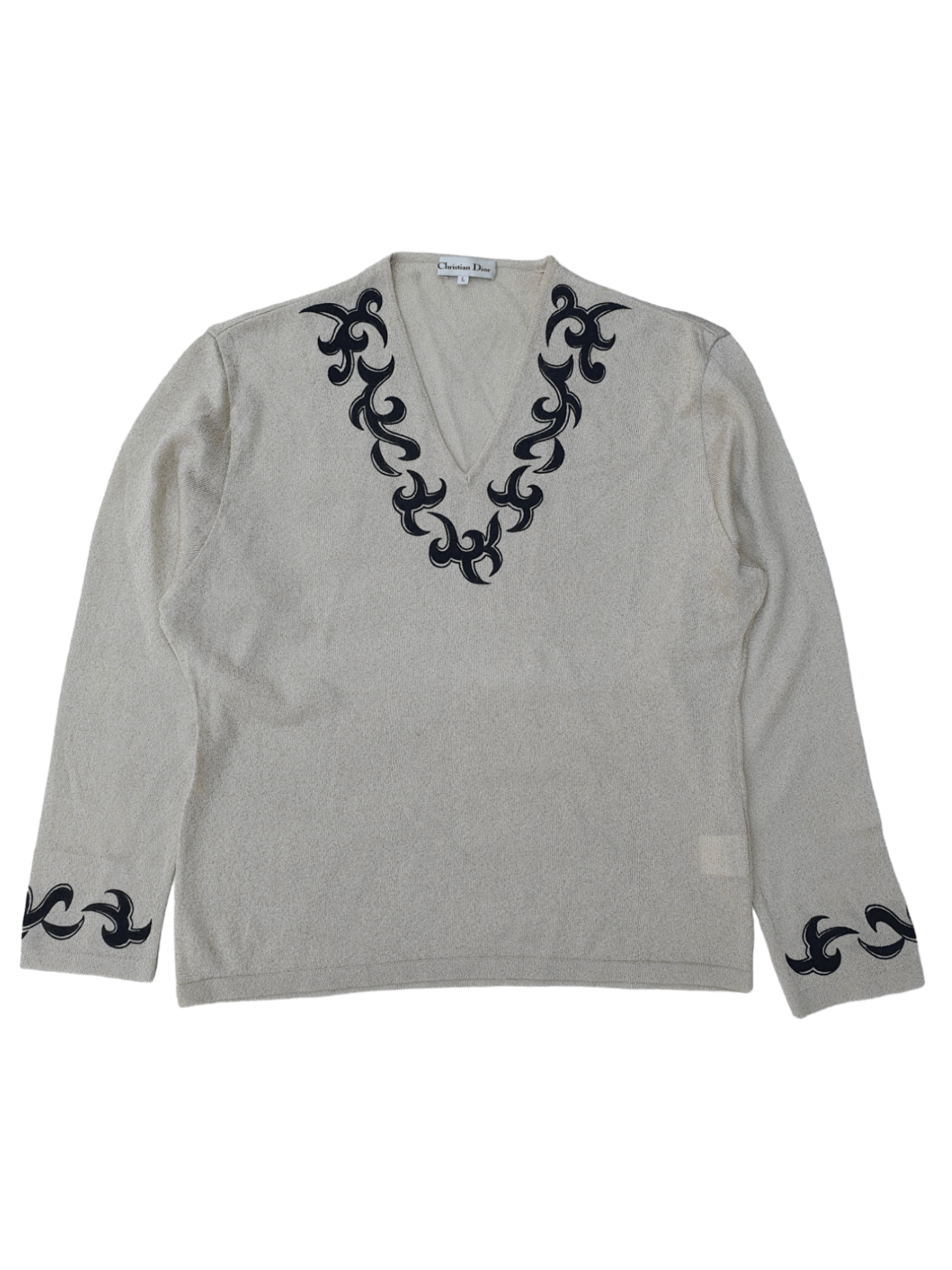 Dior Tribal Gold Glitter Knit T-shirt Size US S / EU 44-46 / 1 - 1 Thumbnail