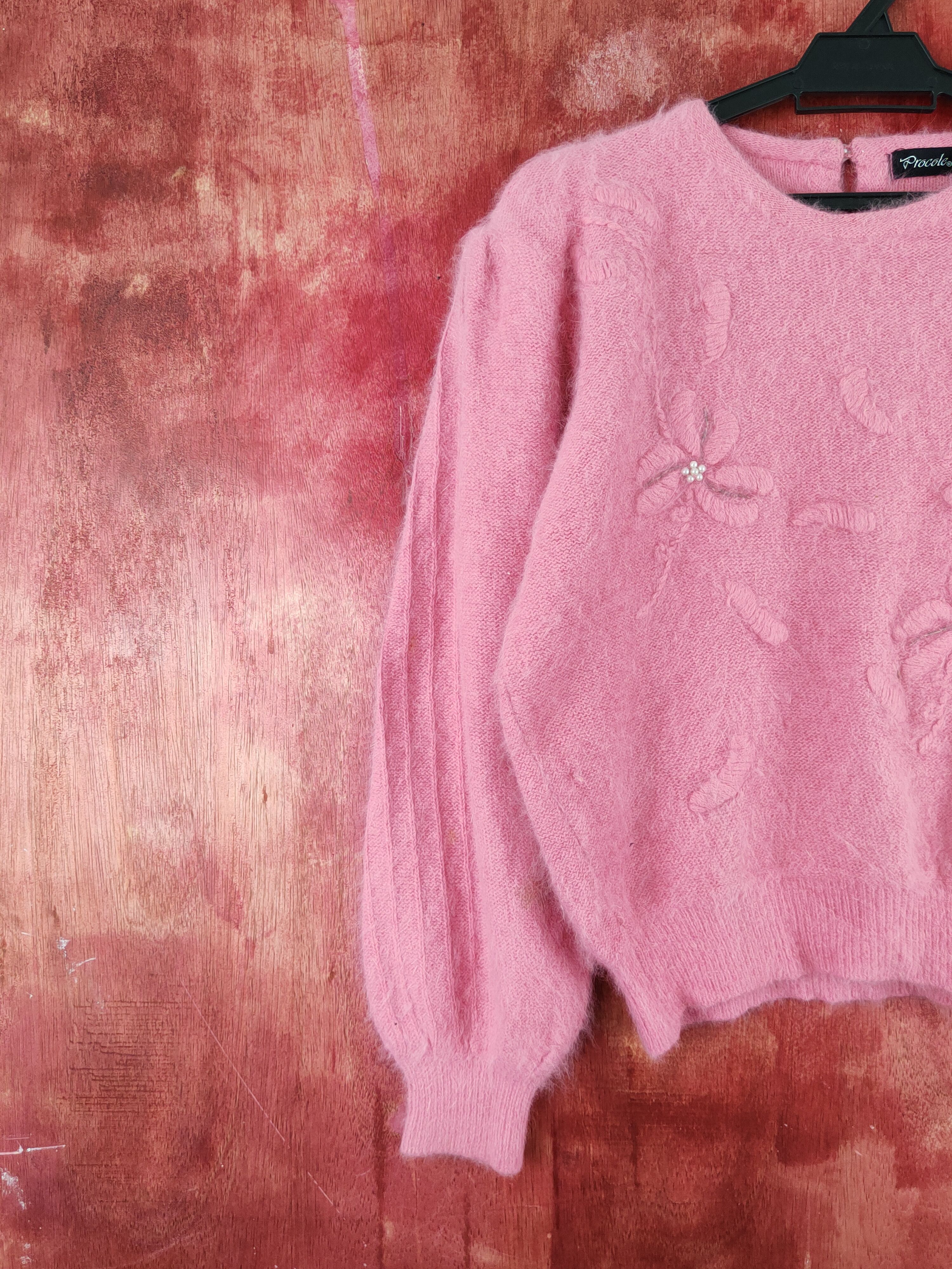 Homespun Knitwear × Japanese Brand Procole Pink Shag Shaggy Fur Mohair Knitwear #S2019 Size M / US 6-8 / IT 42-44 - 4 Thumbnail