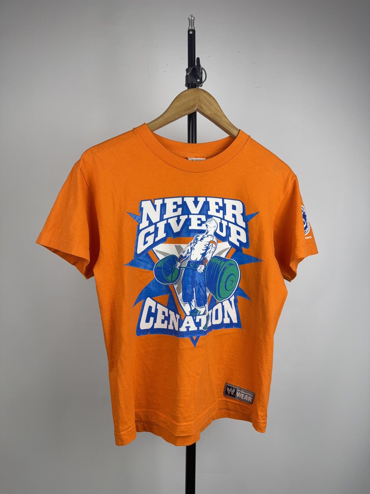 WWE WWE 2008 John Cena Never Give Up Tee Orange Youth L / S Size US S / EU 44-46 / 1 - 1 Thumbnail